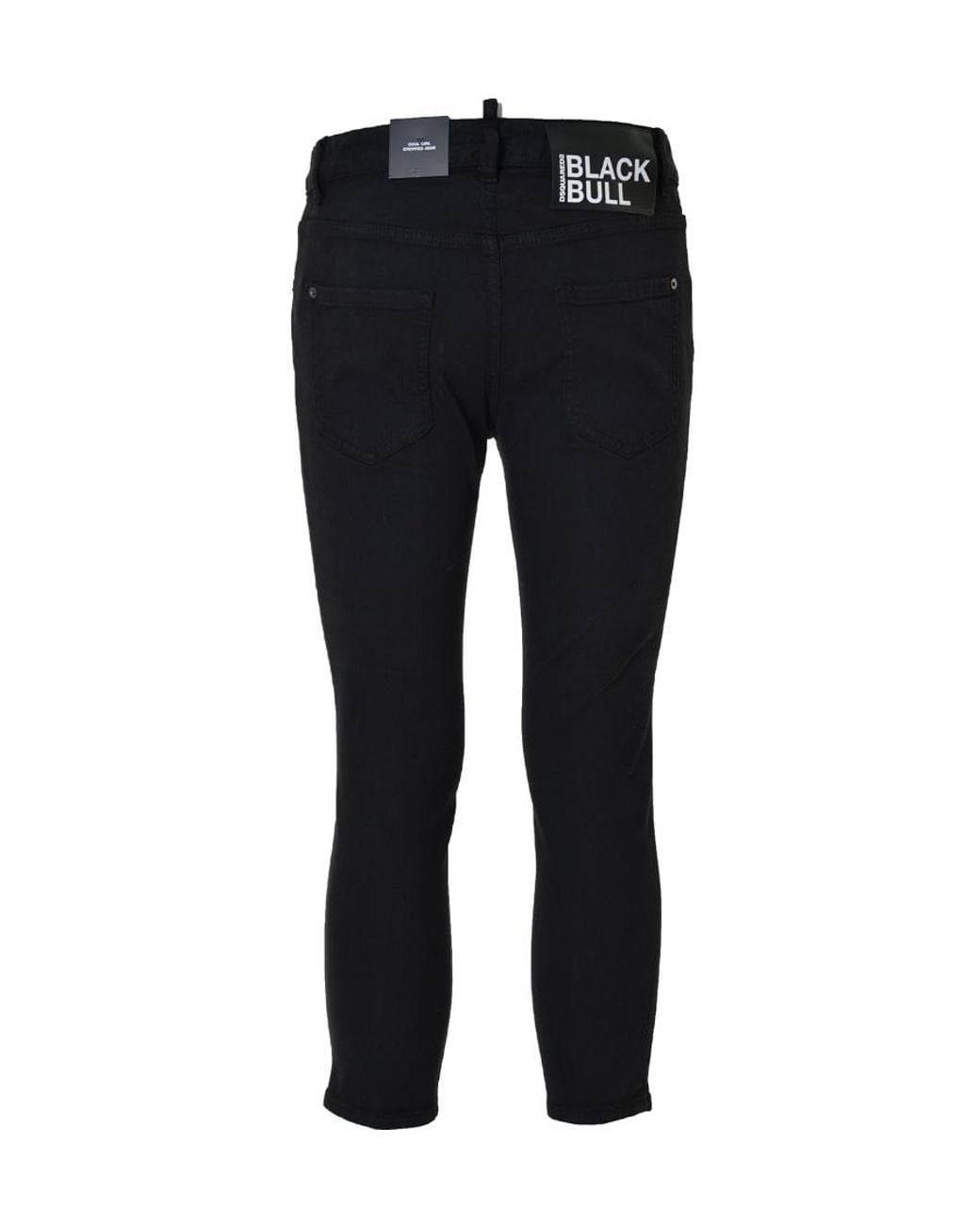 DSquared² Black Low-Rise Cropped Skinny Trousers