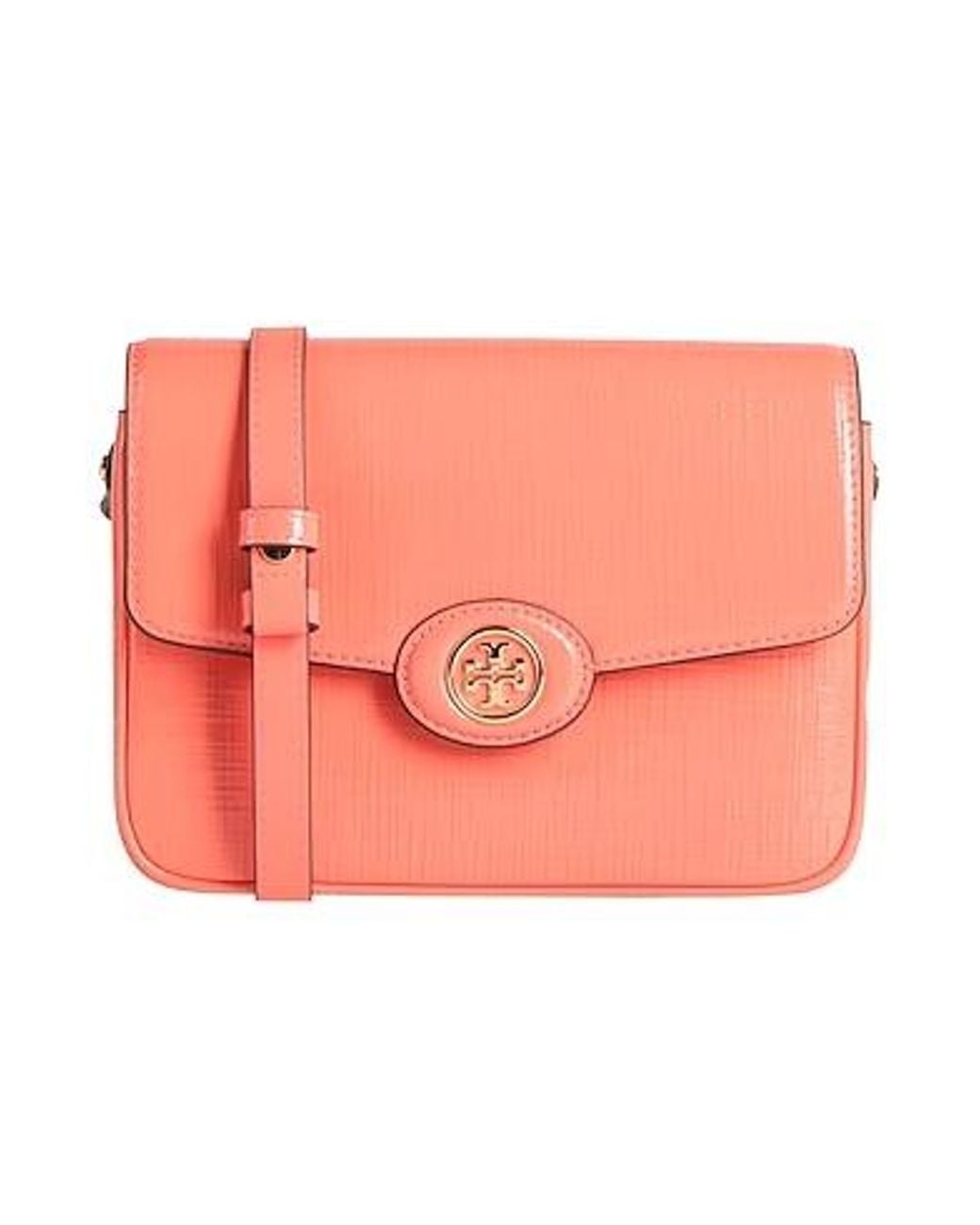 Tory Burch Pink Medium Patent Leather Shoulder Bag