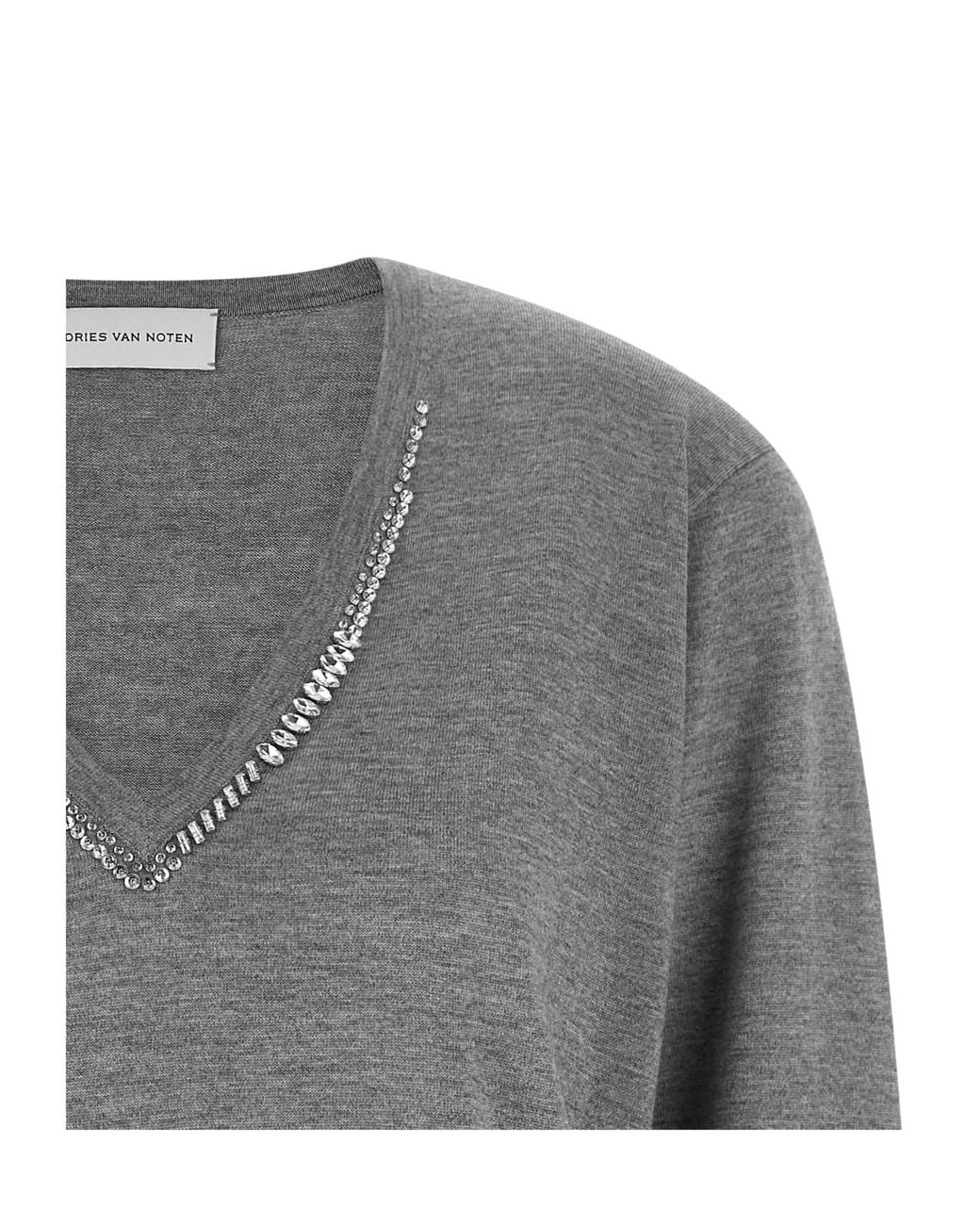 Dries Van Noten Gray Tuomas Sweater
