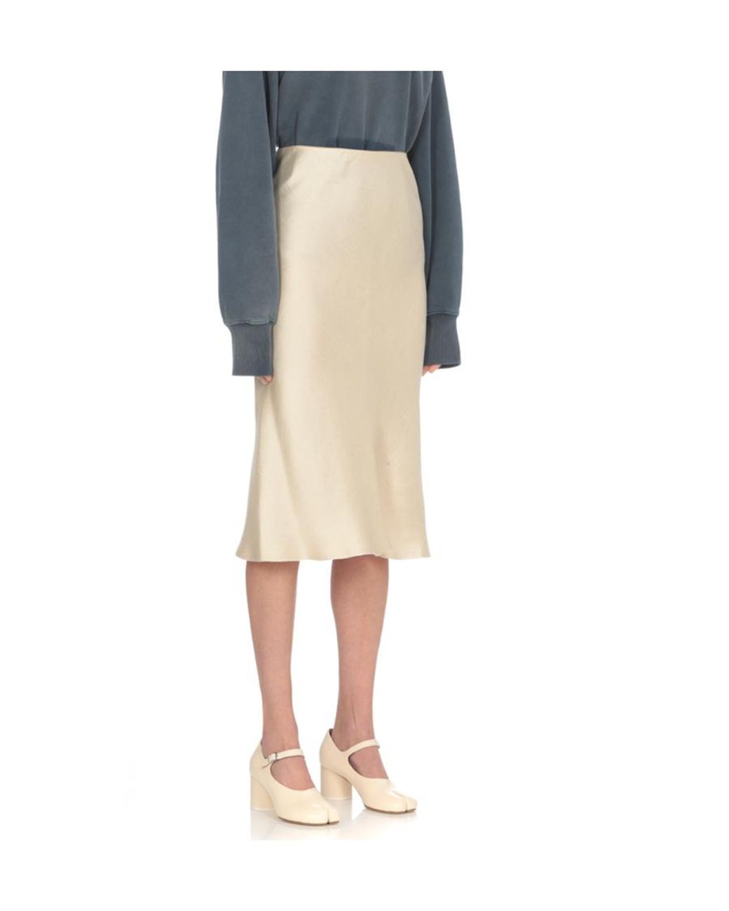 Maison Margiela Natural Flared Hem Skirt