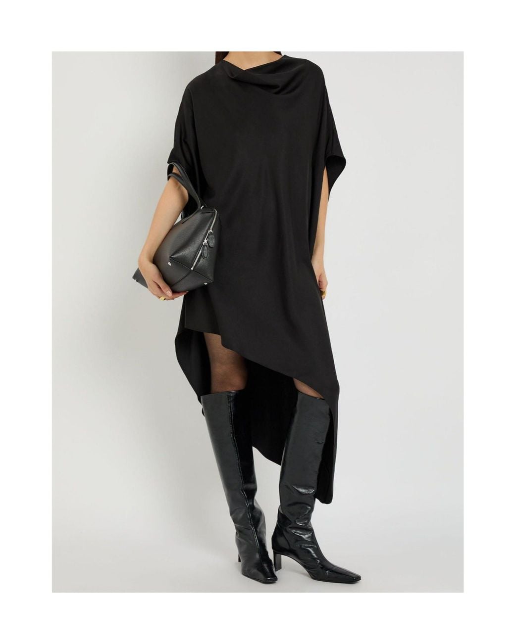 Jonathan Simkhai Black Cape-Style Dress