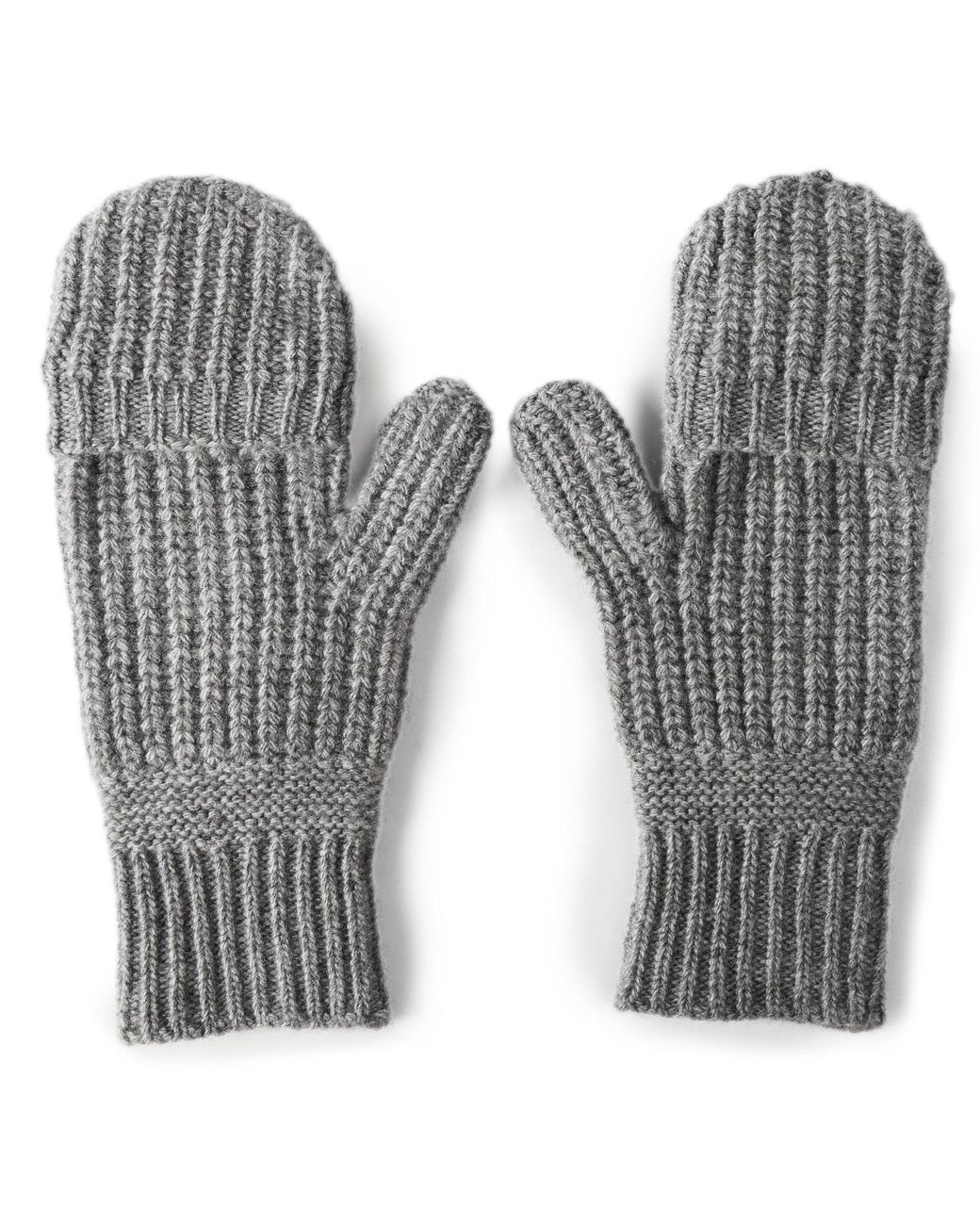 Miu Miu Gray Ribknit Mittens