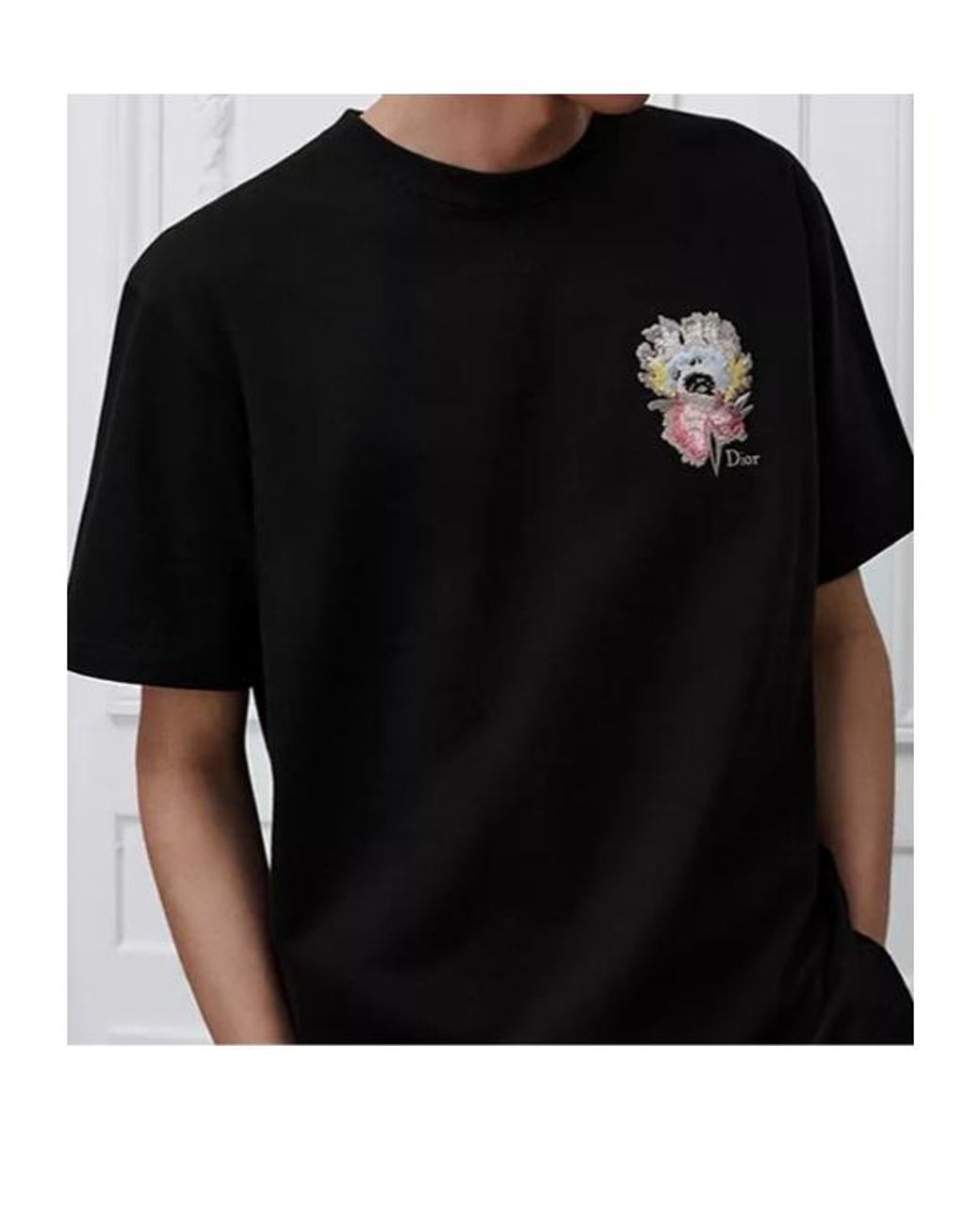 Dior Black Byzance T-Shirt, Relaxed Fit for men