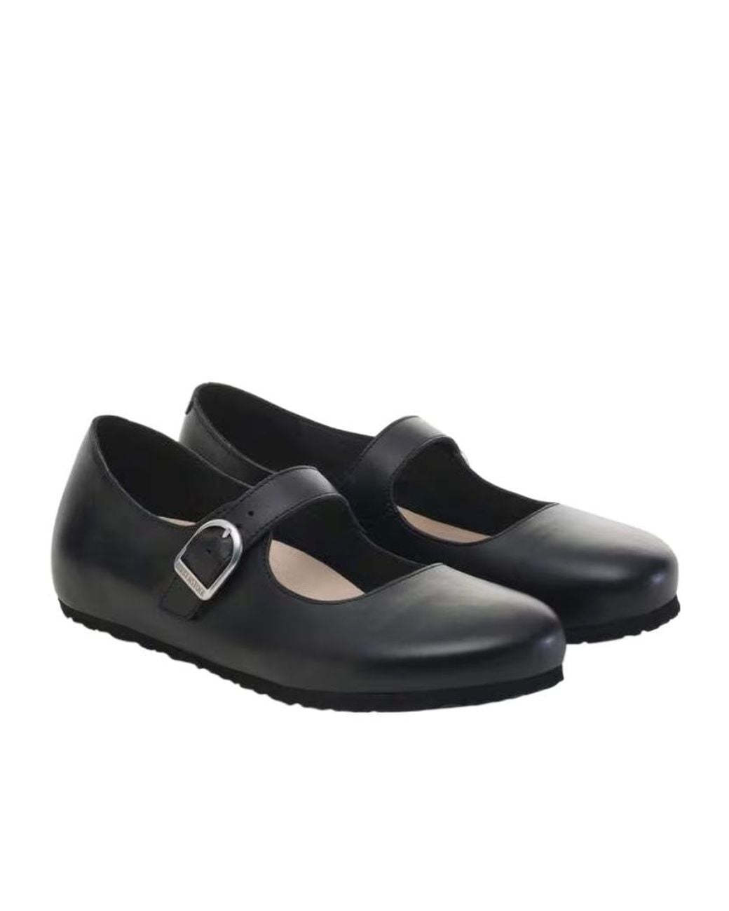 Birkenstock Black Buckle Mary Jane Style Ballet Flats