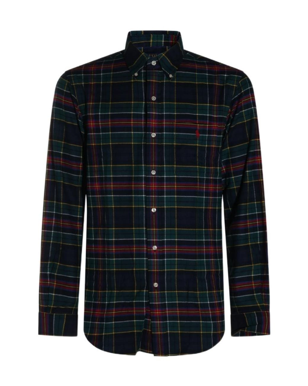 Polo Ralph Lauren Blue Tartan Check-Pattern Shirt for men