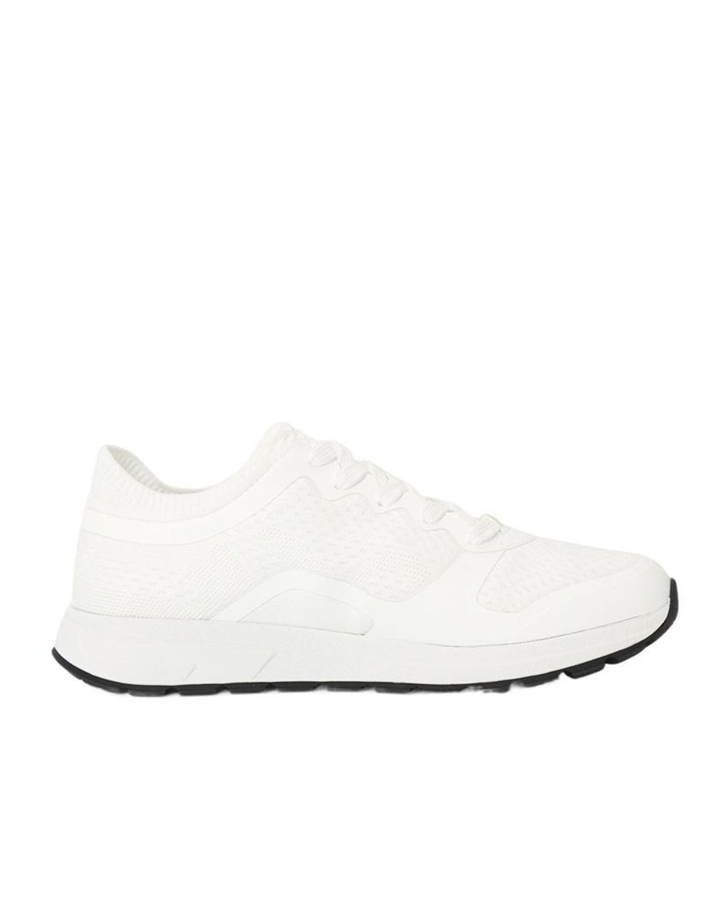 Prada White Prax 2.0 Mesh Low-Top Sneakers