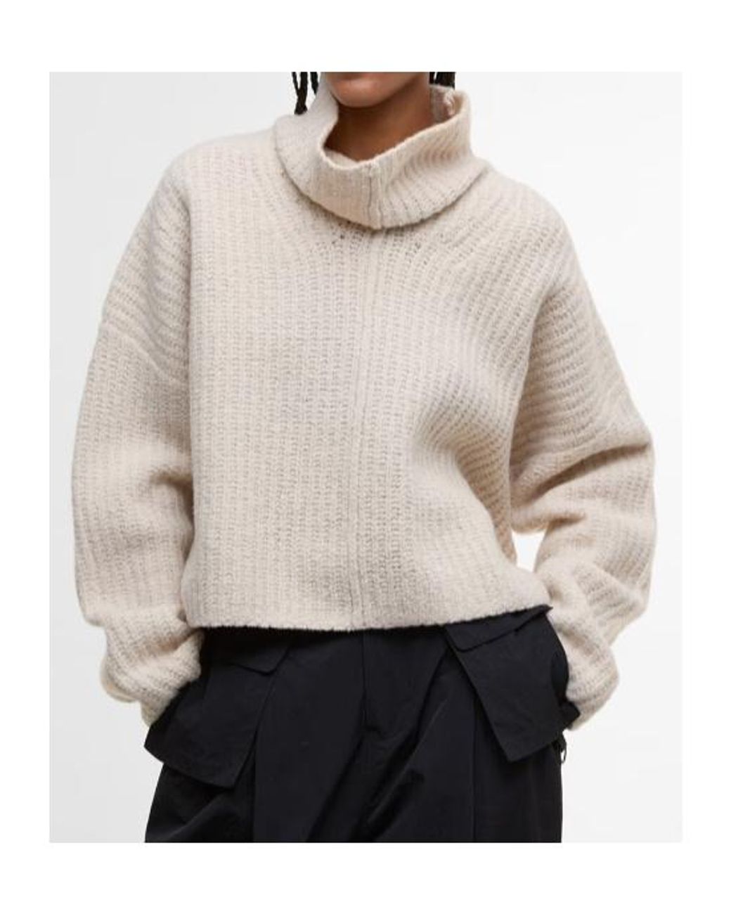 Barbour Natural Long-Sleeved Turtleneck Sweater