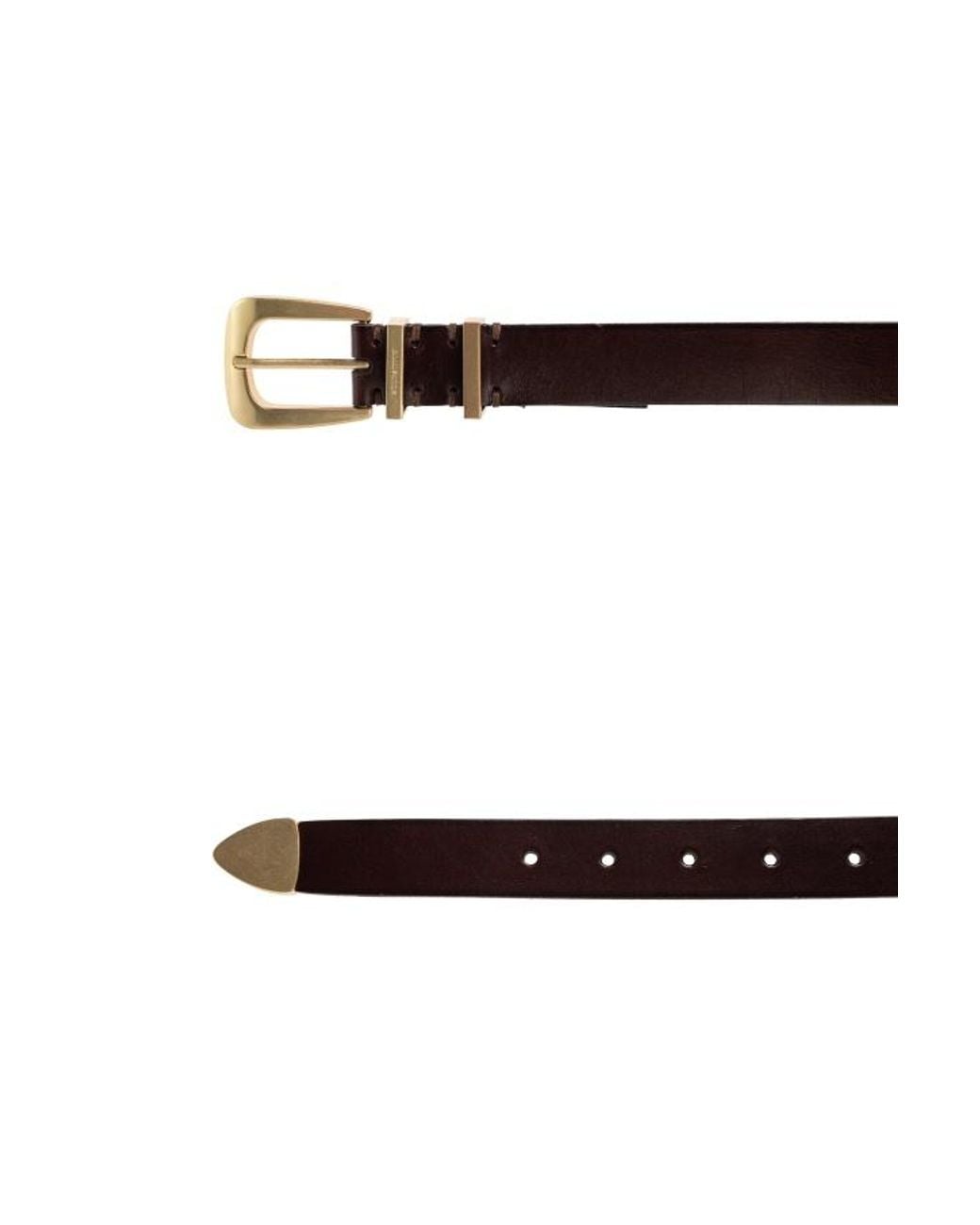 AllSaints White Buckle-Fastening Leather Belt