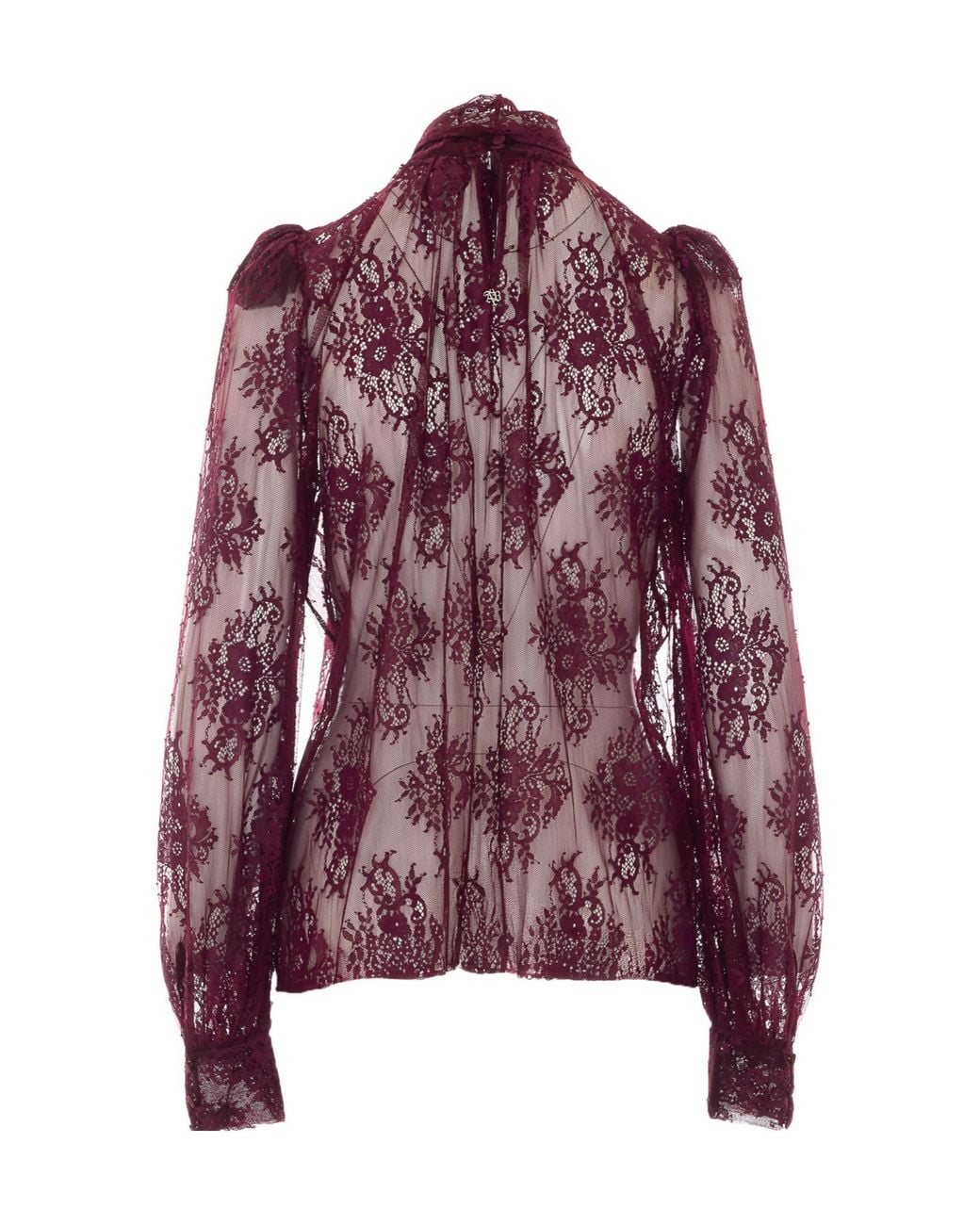 Aniye By Red Sheer Lace Bow-Tie Blouse
