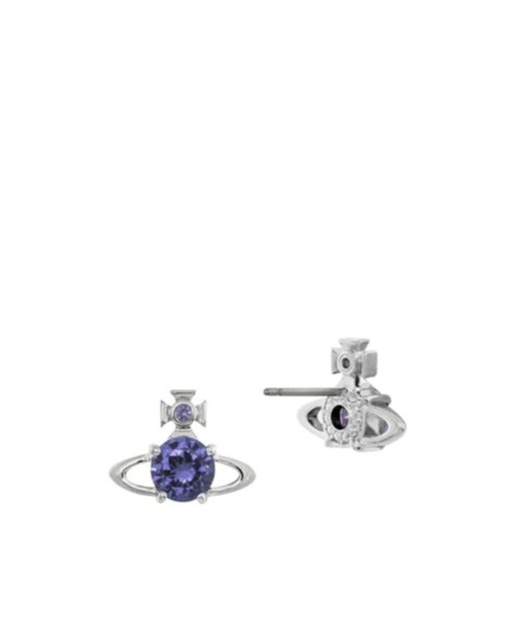 Vivienne Westwood Blue Reina Crystal Orb Earrings