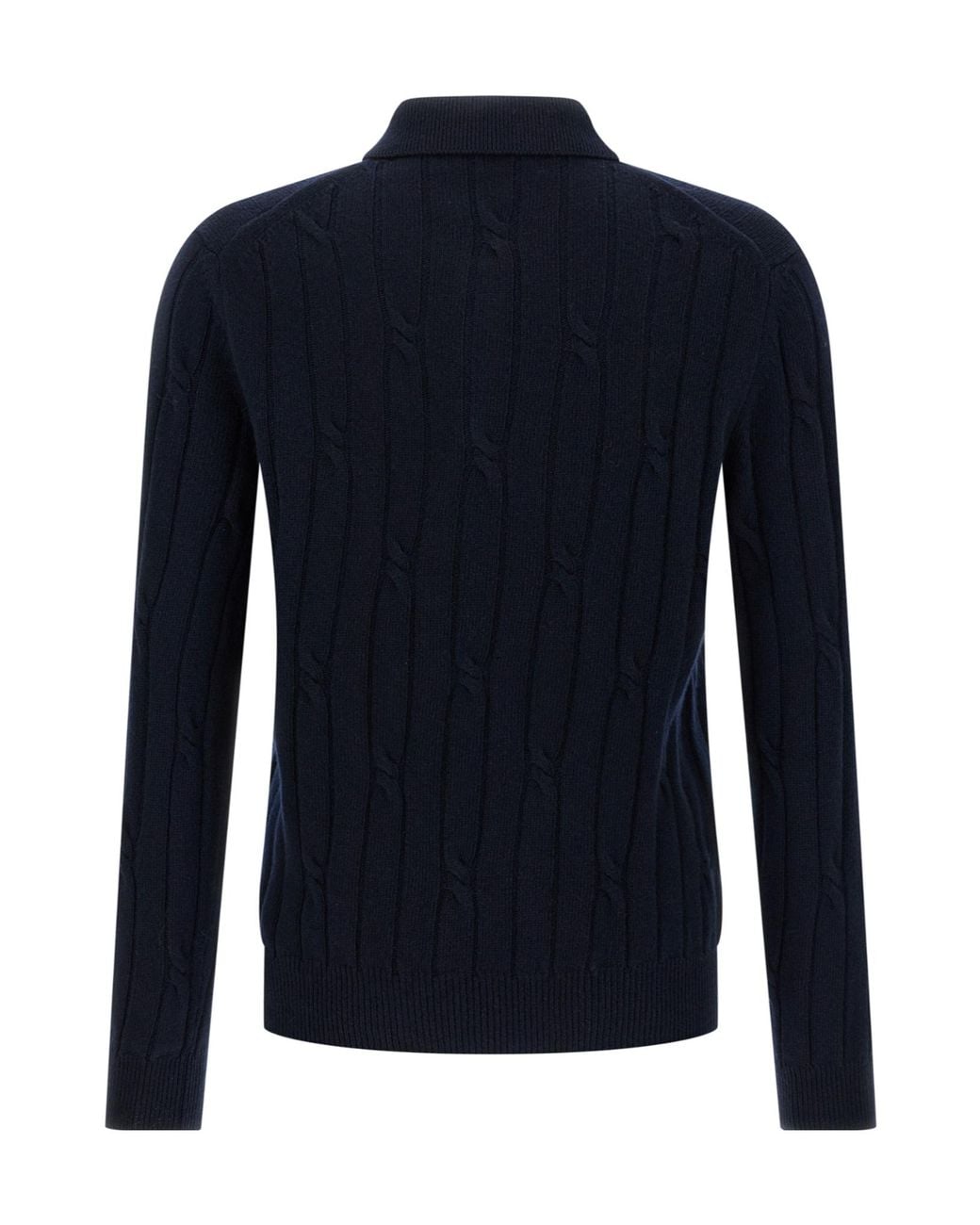 Zanone Blue Braided Stitch Polo Shirt for men