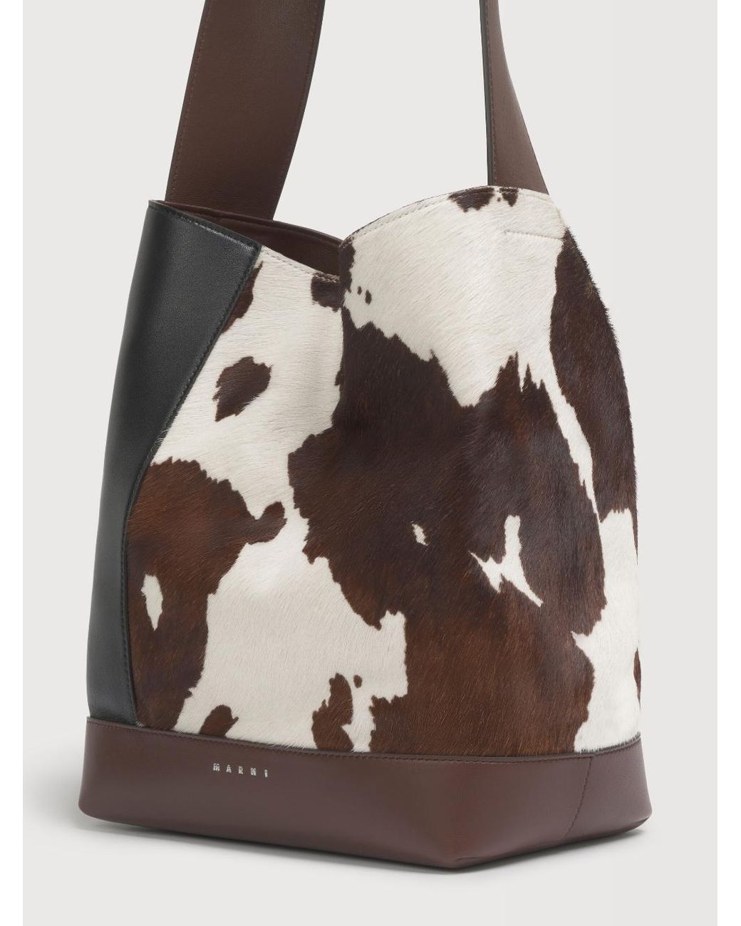 Marni White Animal Motif Shoulder Bag