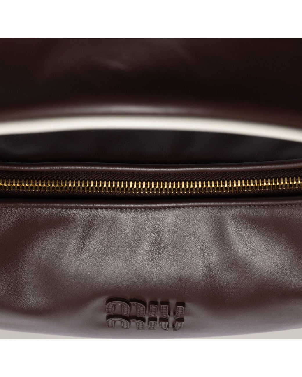 Miu Miu Brown Leather Wander Shoulder Bag