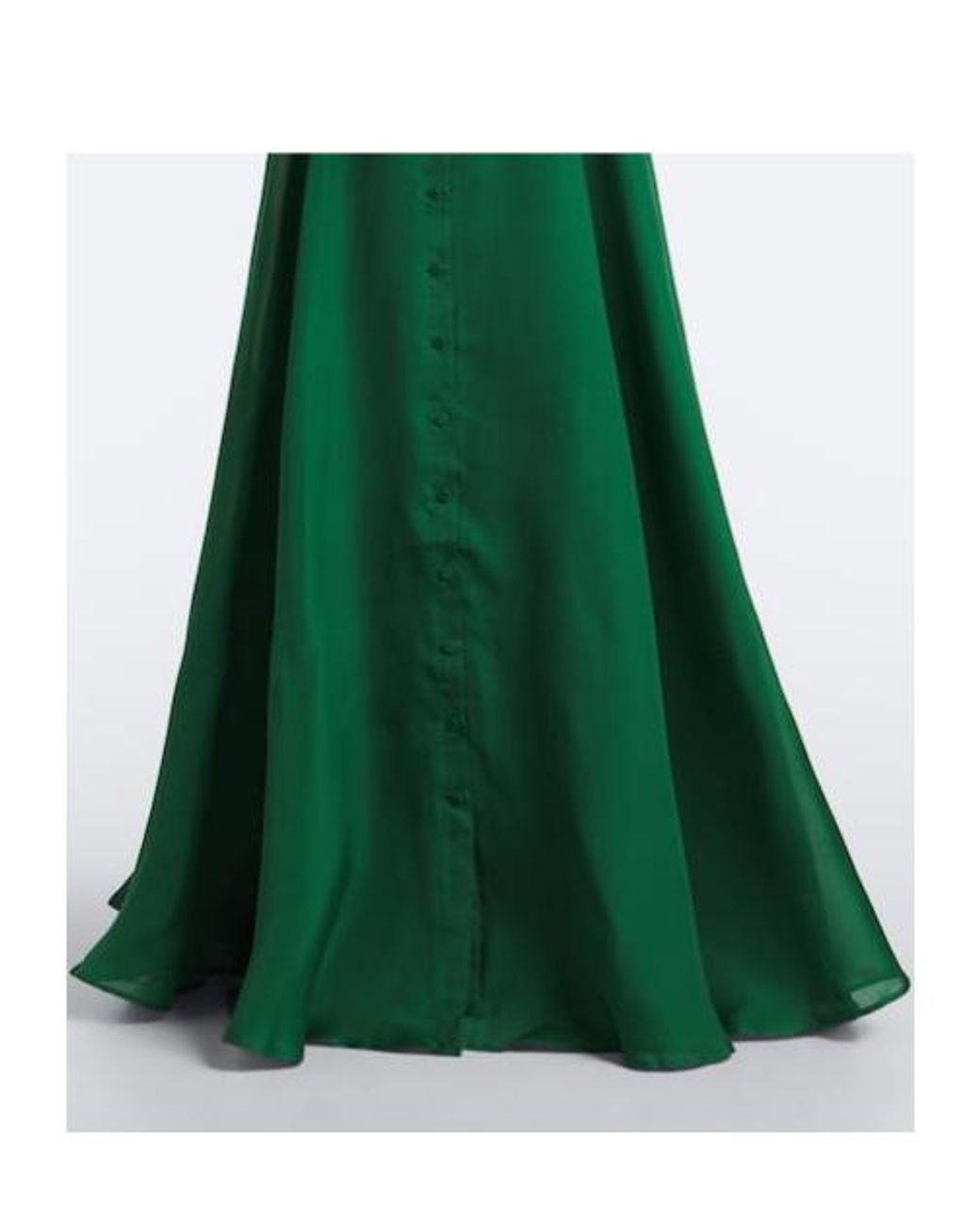 Leo Green Belted Embellished Silk Gown