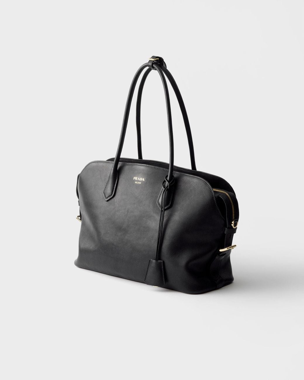 Prada Black Top Handle Shoulder Bag