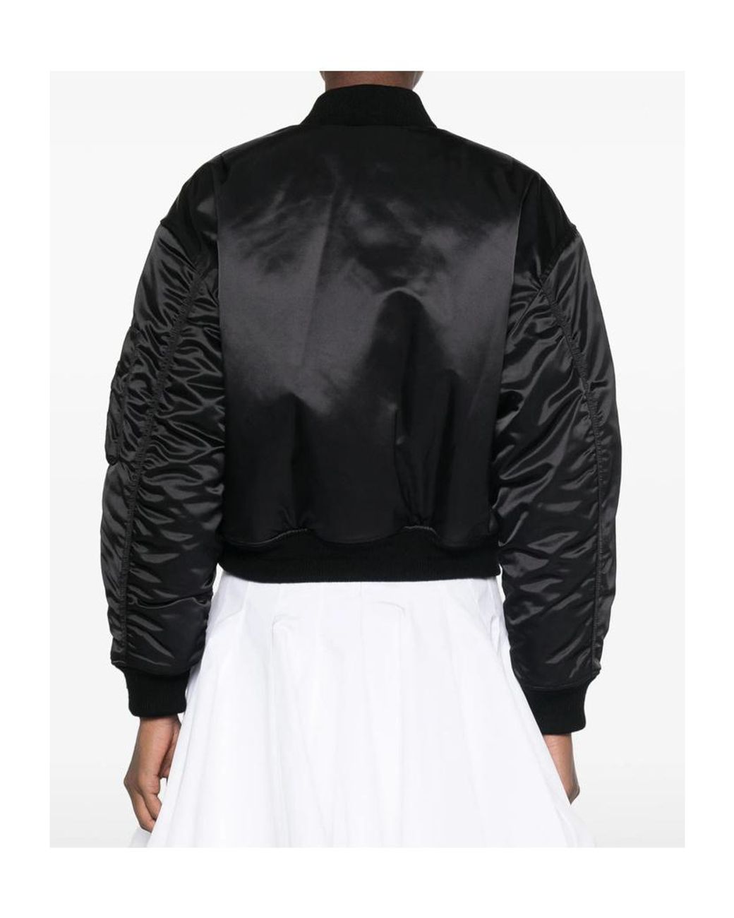 Alexander Wang Black Zip-Up Bomber Jacket