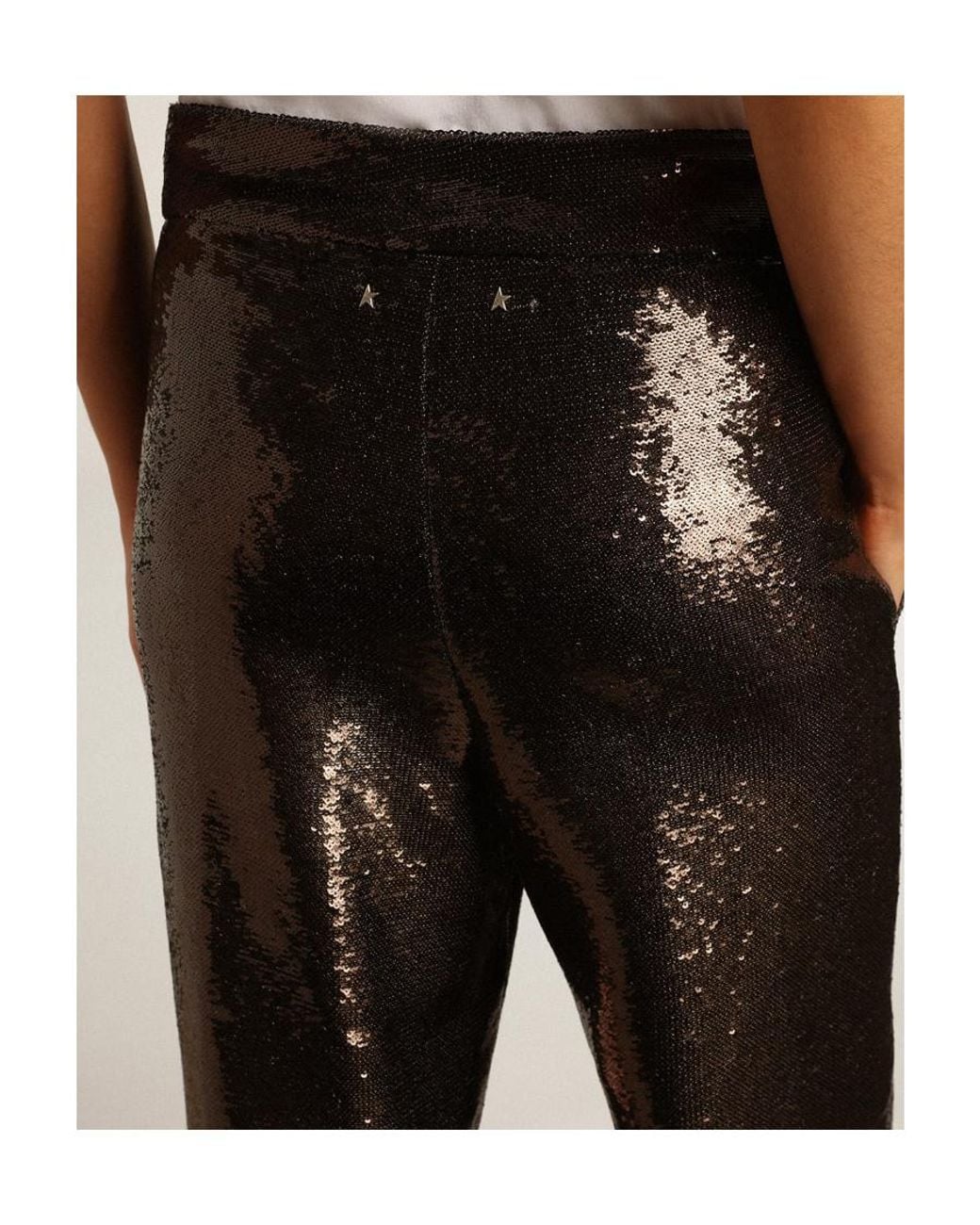 Golden Goose Deluxe Brand Gray Sequin-Embellished Trousers