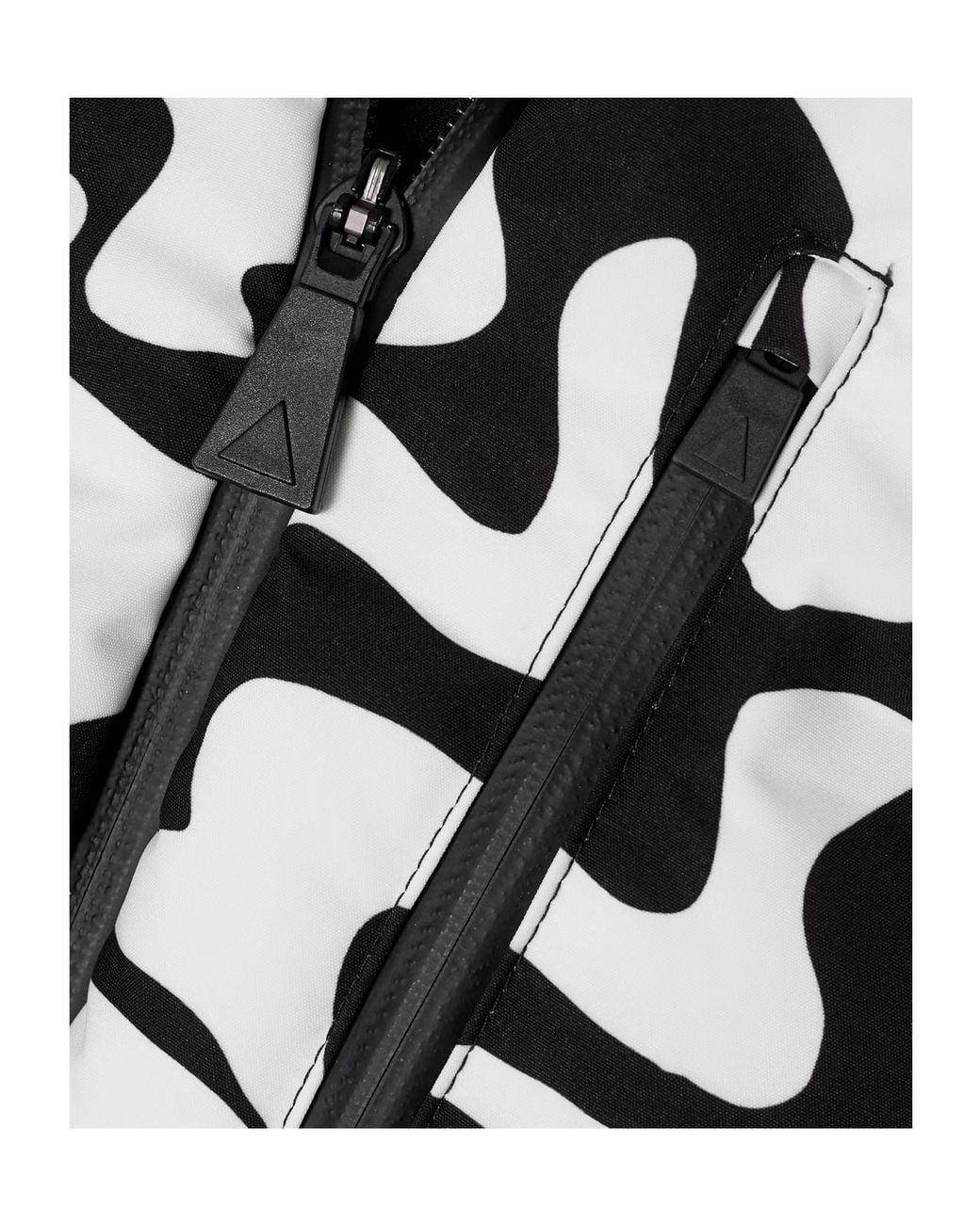 Aztech Mountain Black Hooded Printed Down Ski Jacket