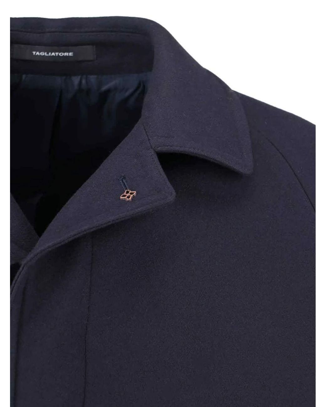 Tagliatore Blue Loyd Long-Sleeved Coat for men