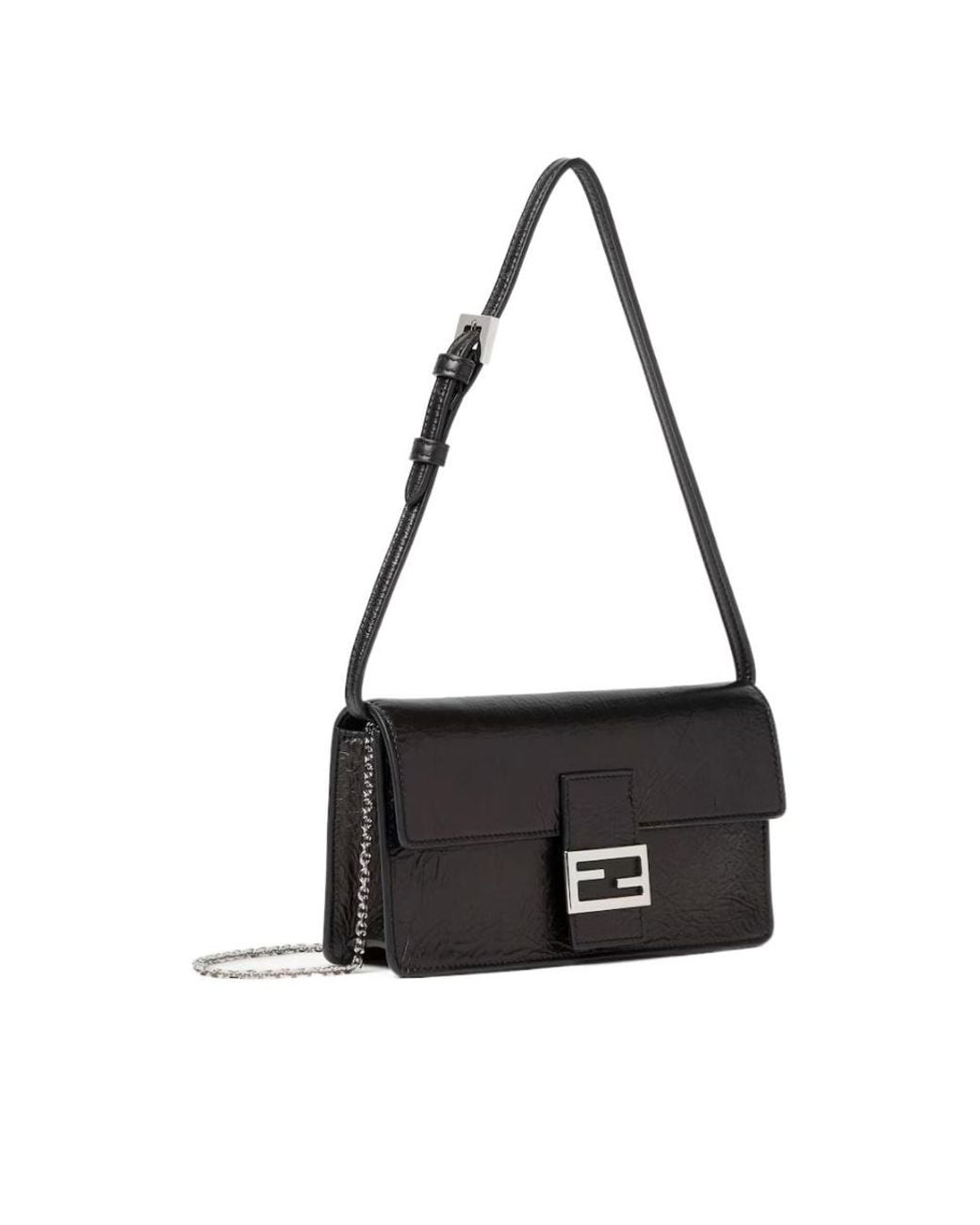 Fendi White Tube Chain-Linked Wallet