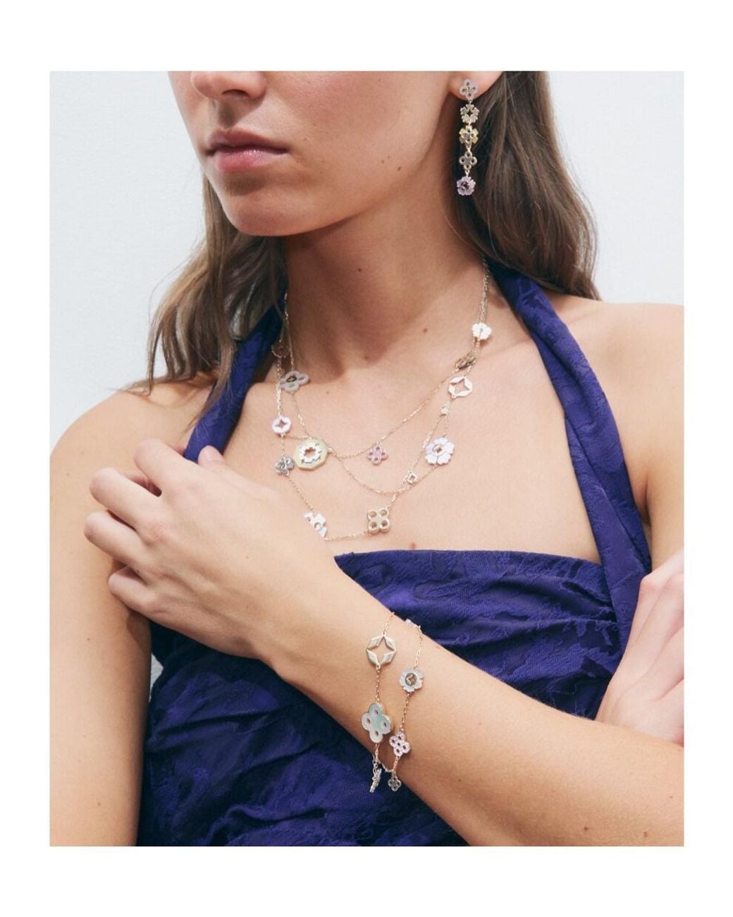 Tory Burch Metallic Forget Me Not Linear Earrings