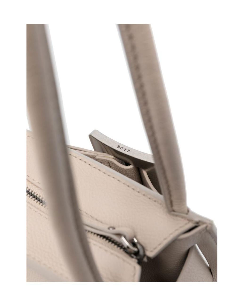 Boyy White Bobby 18 Leather Tote Bag