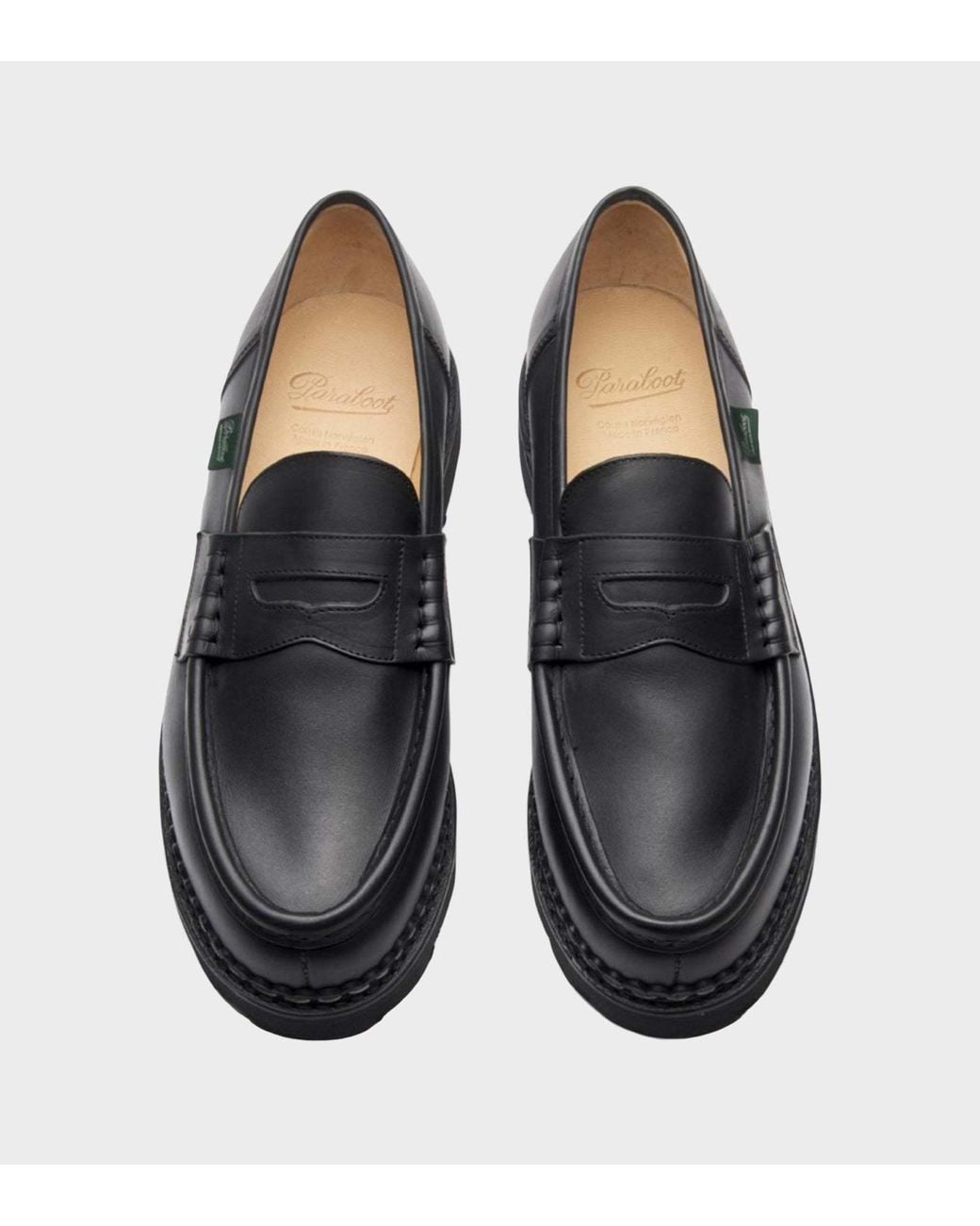 Paraboot Black Round-Toe Loafers for men