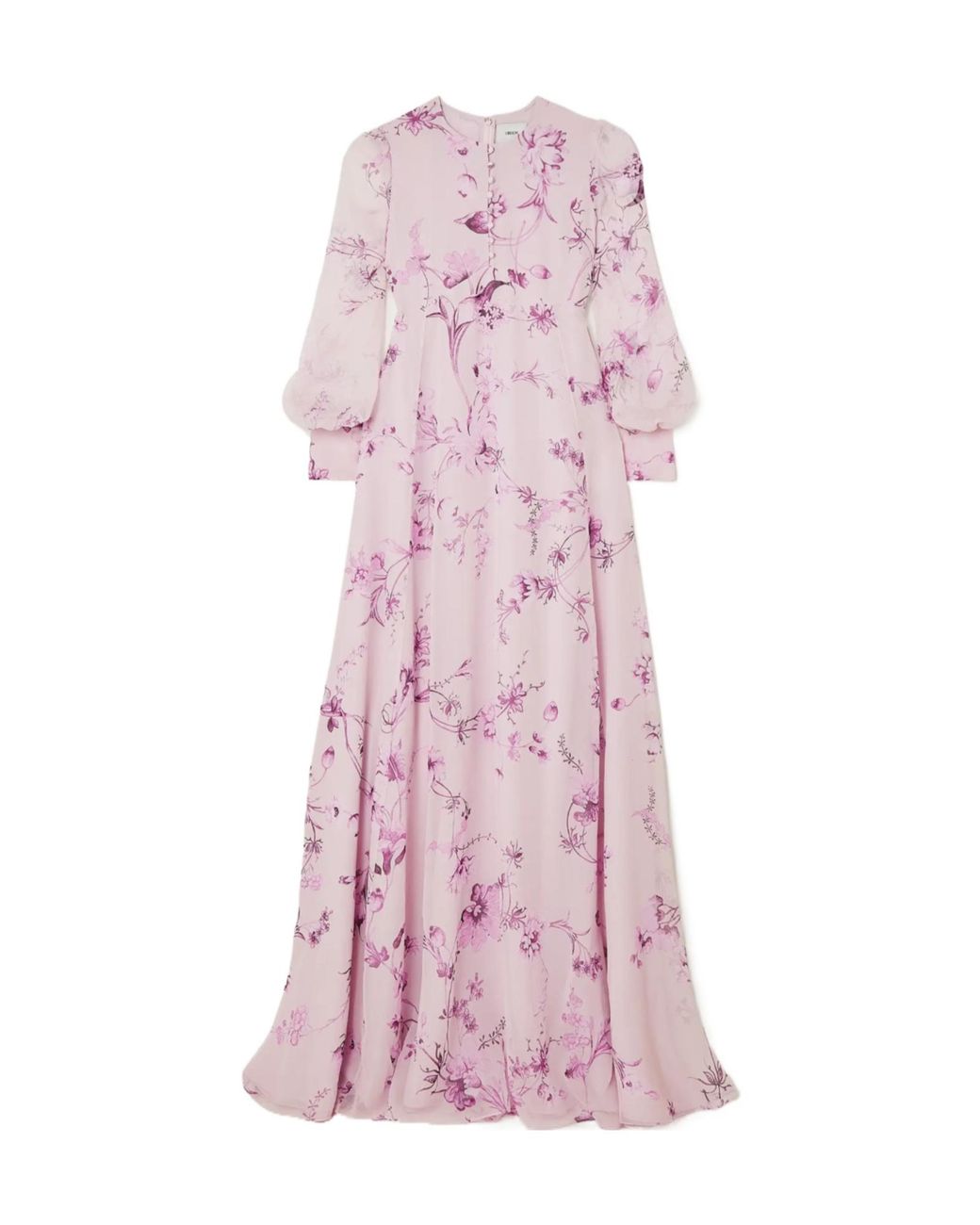 Erdem Pink Jaylene Floral Print Dress