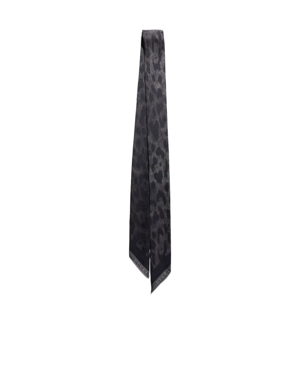 Gucci Blue Printed Silk Twill Ribbon