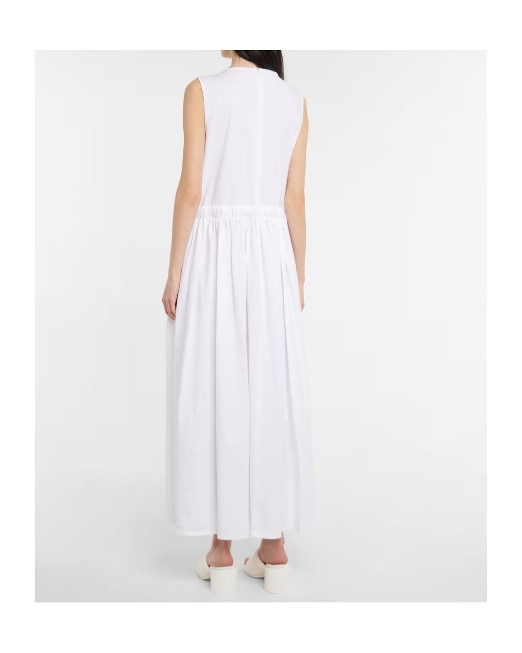 MM6 by Maison Margiela White Blend Maxi Dress
