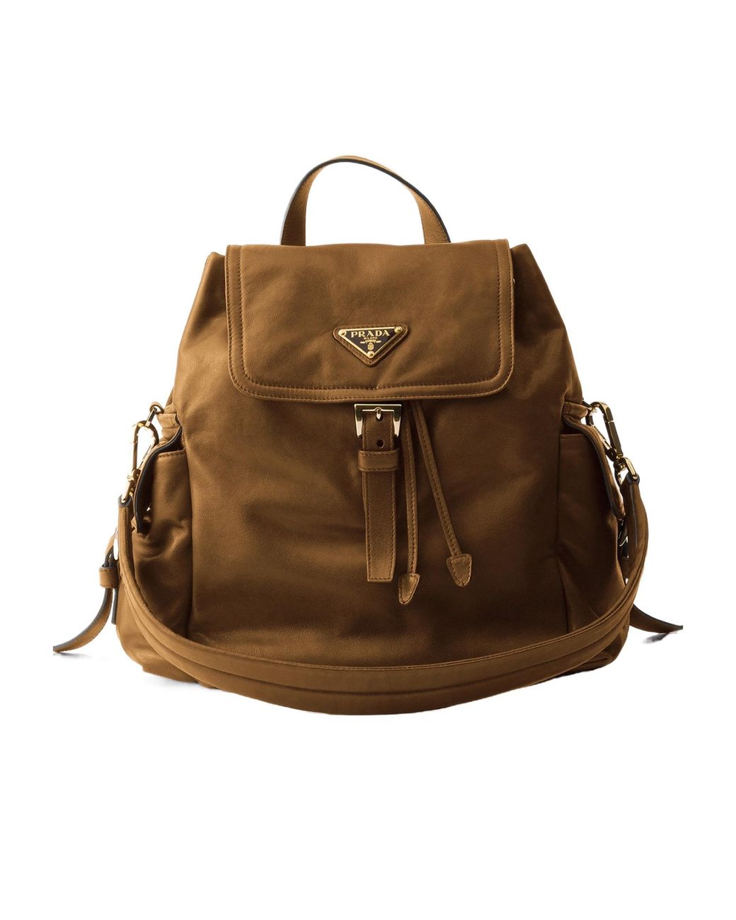 Prada Brown Explore Medium Nappa Leather Backpack