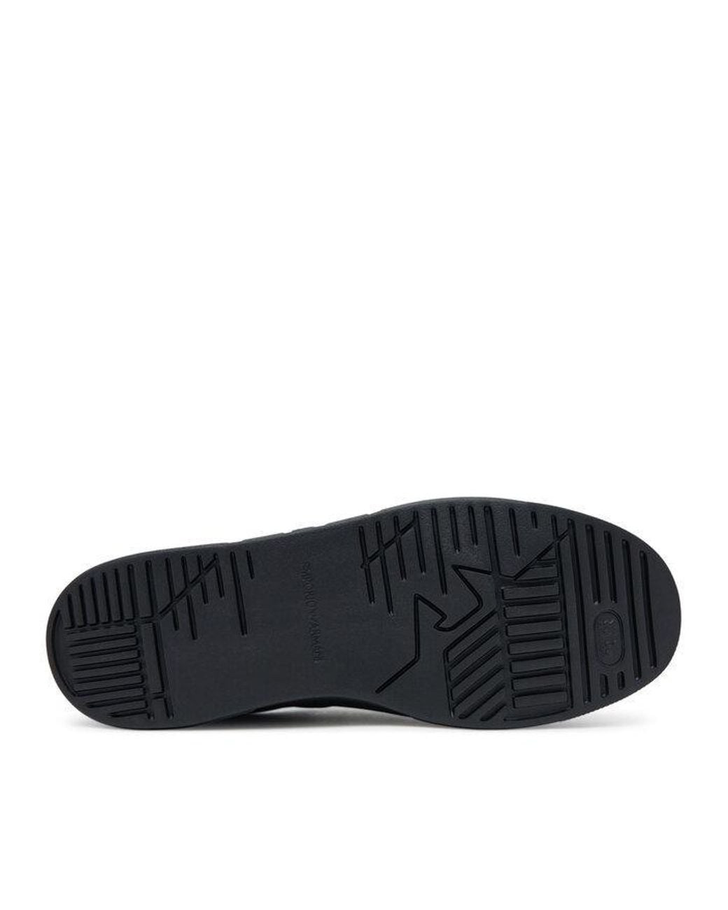 Emporio Armani Black Panelled Lace-Up Sneakers for men
