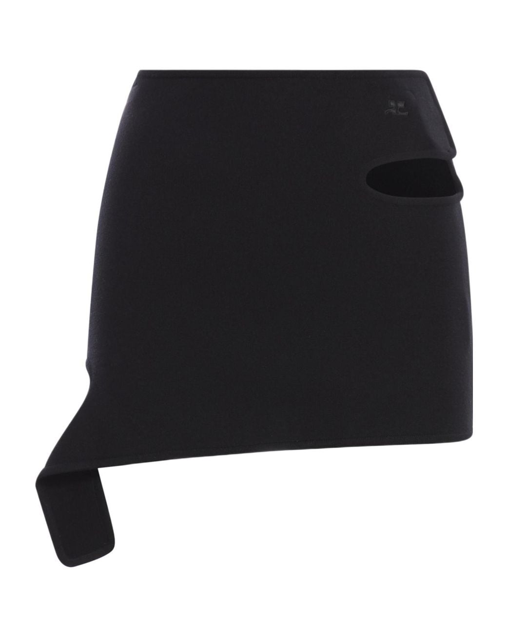 Courreges Black Courrèges Loop Knit Mini Skirt