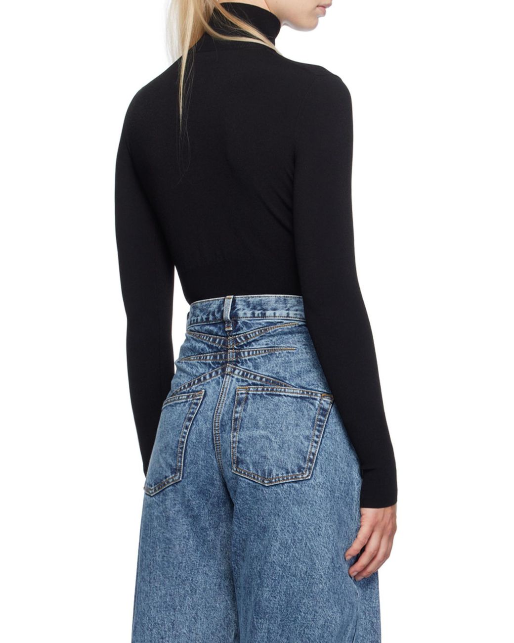 Alaïa Black Alaïa Turtleneck Fine-Knit Jumper