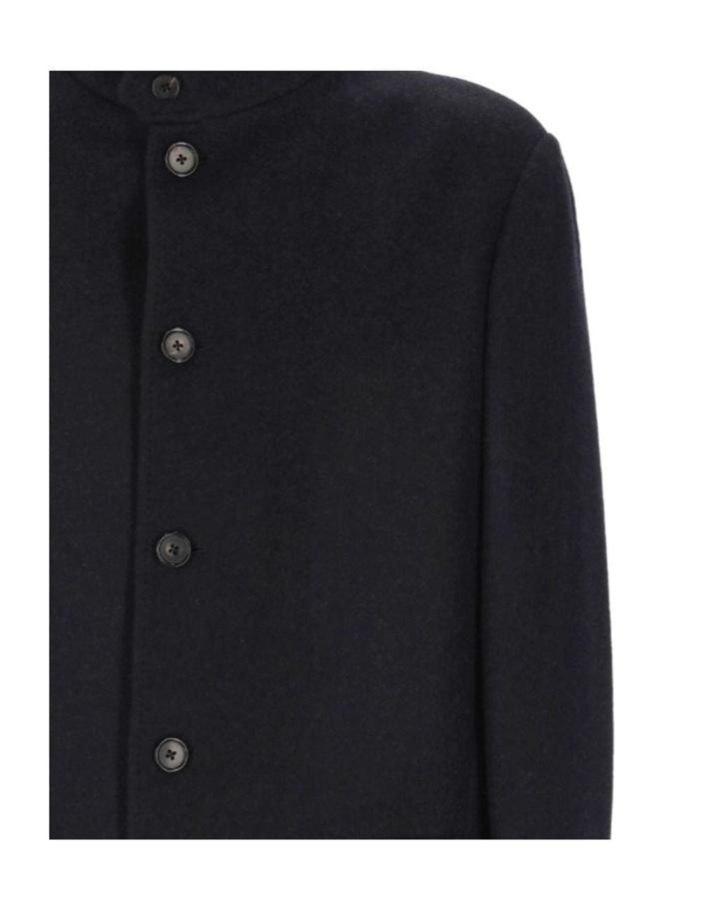 Loro Piana Blue Single Breasted Coat for men