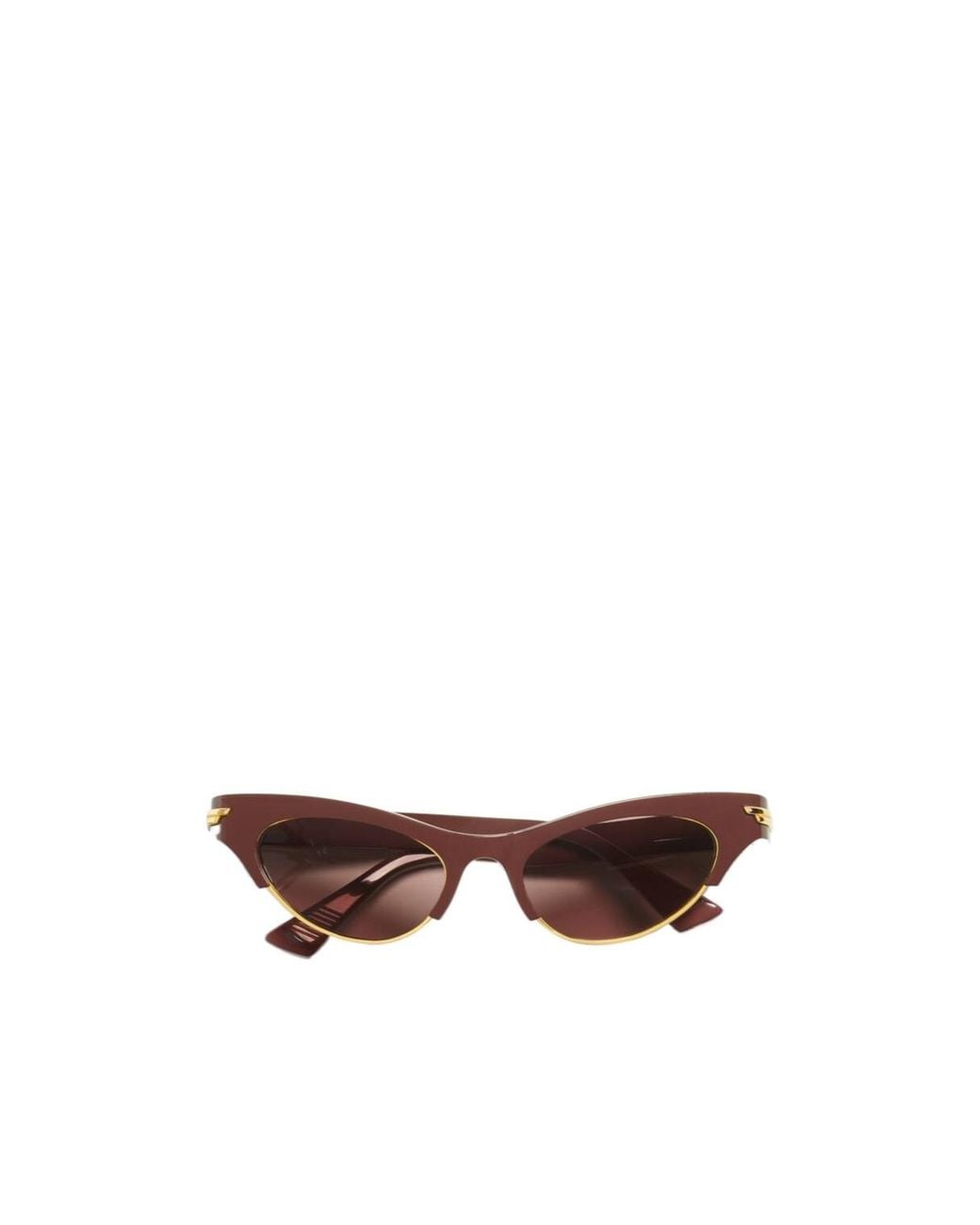 Bottega Veneta Brown Angle Cat Eye Sunglasses for men