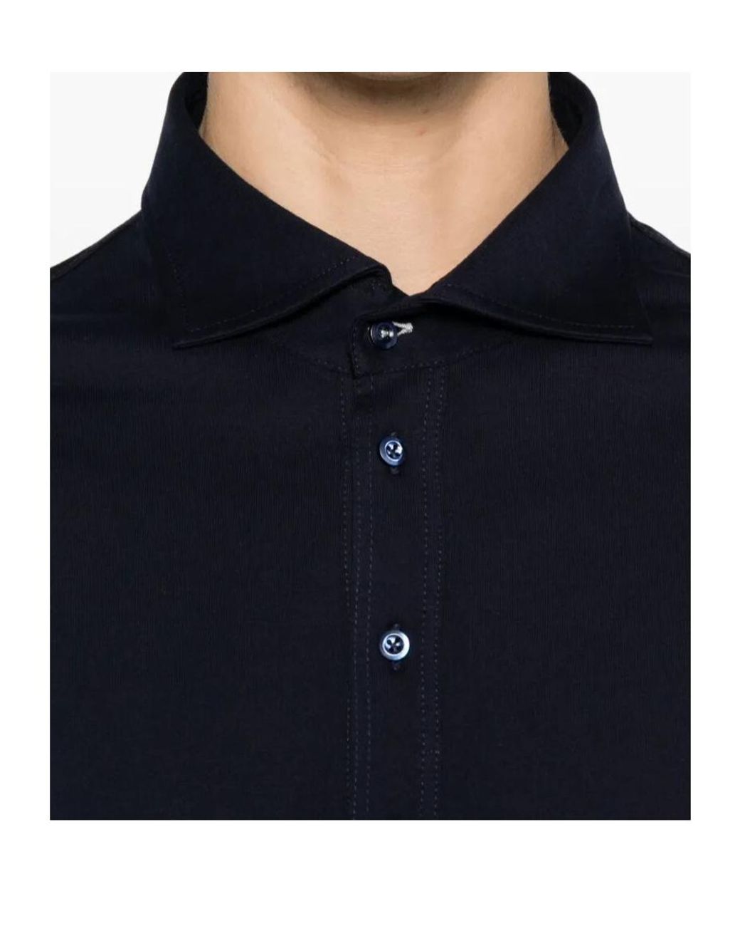 Brunello Cucinelli Black Button-Up Polo Shirt for men