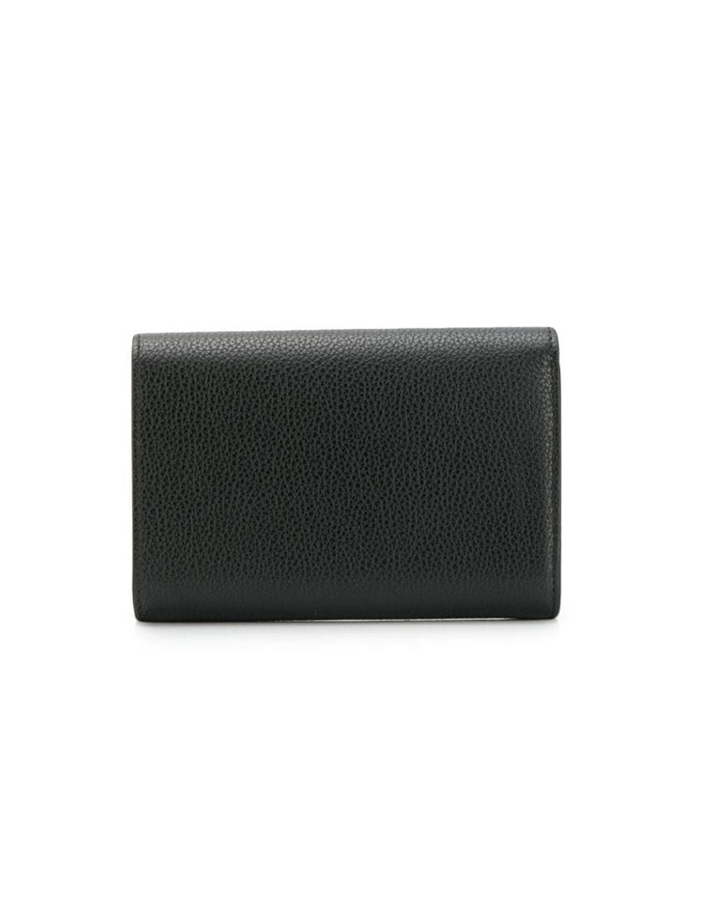 Mulberry Black Continental French Medium Foldover Wallet