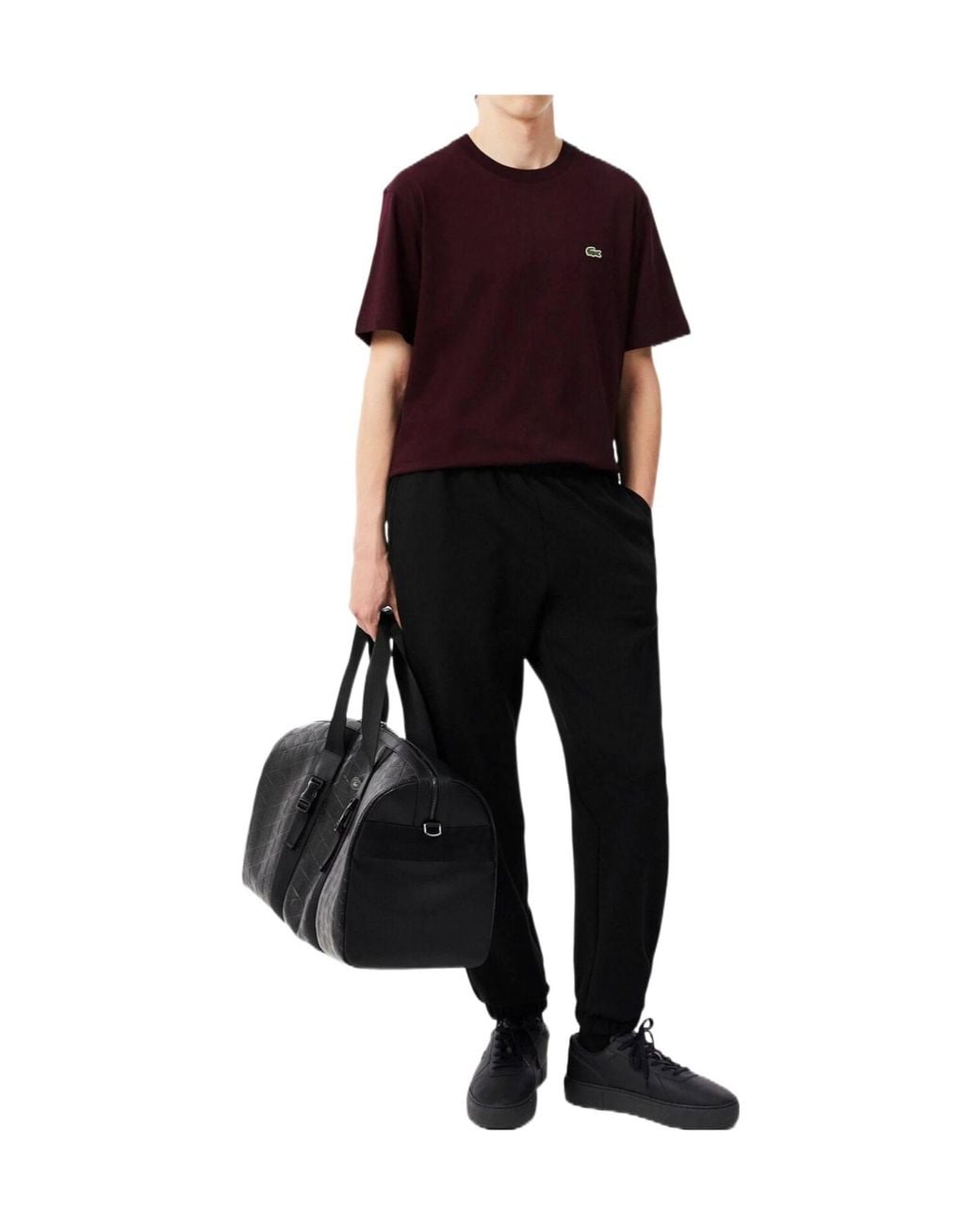 Lacoste Red Regular Fit Small Logo T-Shirt for men