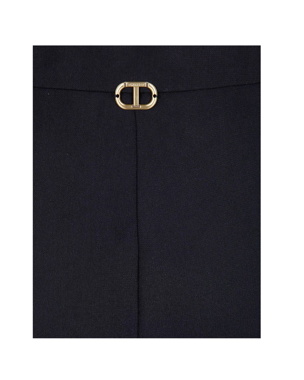 Twinset Blue Logo-Plaque Trousers