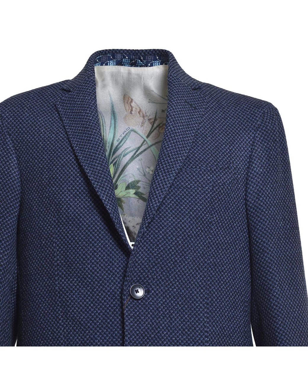 Etro Blue Single-Breasted Long-Sleeved Jacket for men