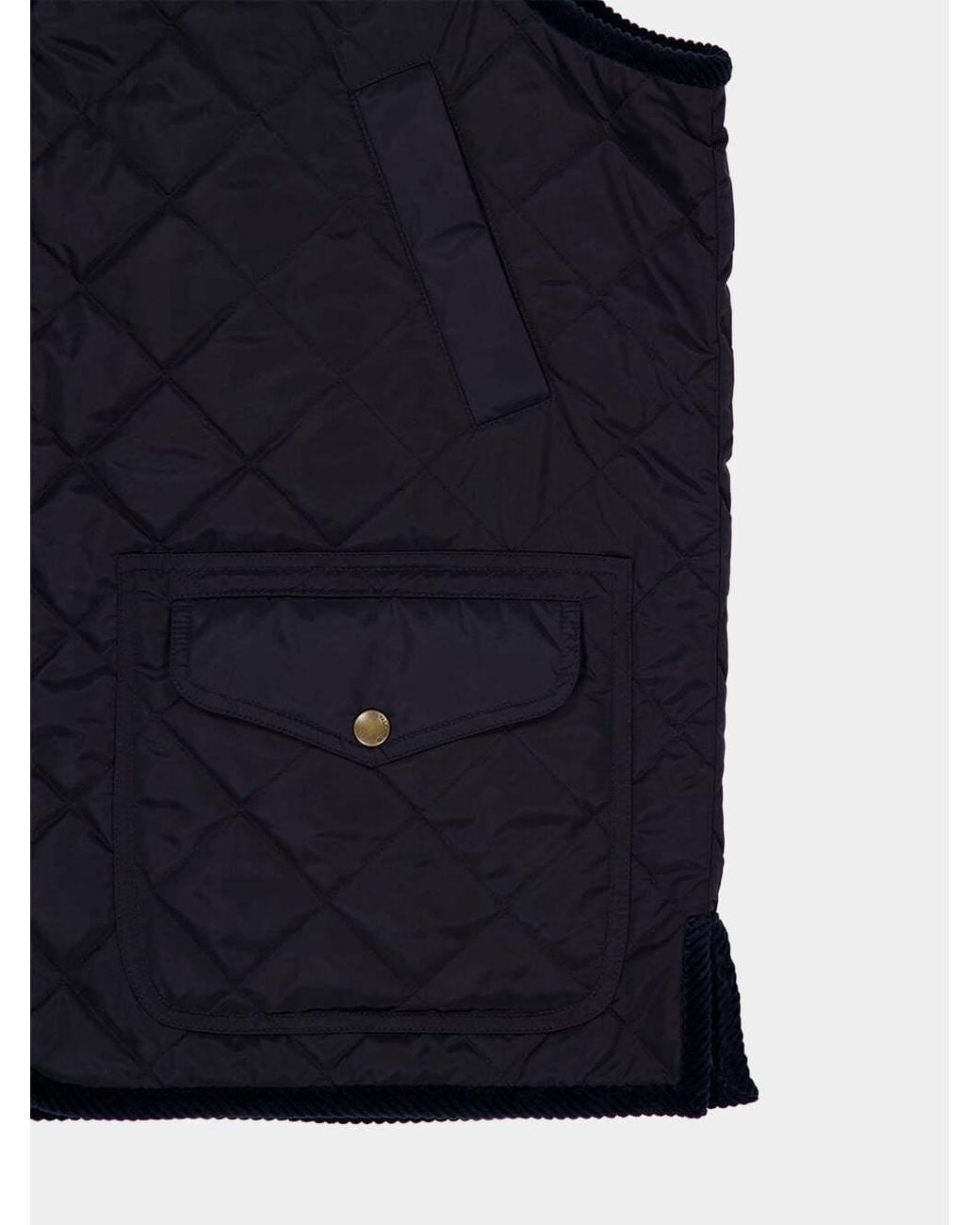 Valentino Blue Zip-Up V-Neck Quilted Vest for men