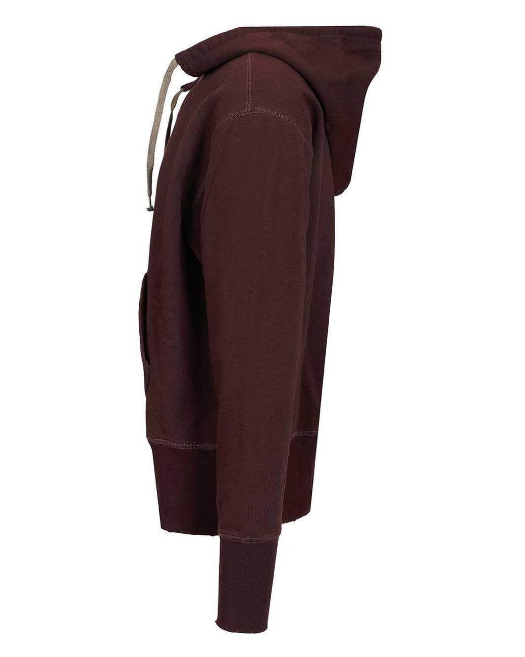 Maison Margiela Brown V-Insert Drawstring Hoodie