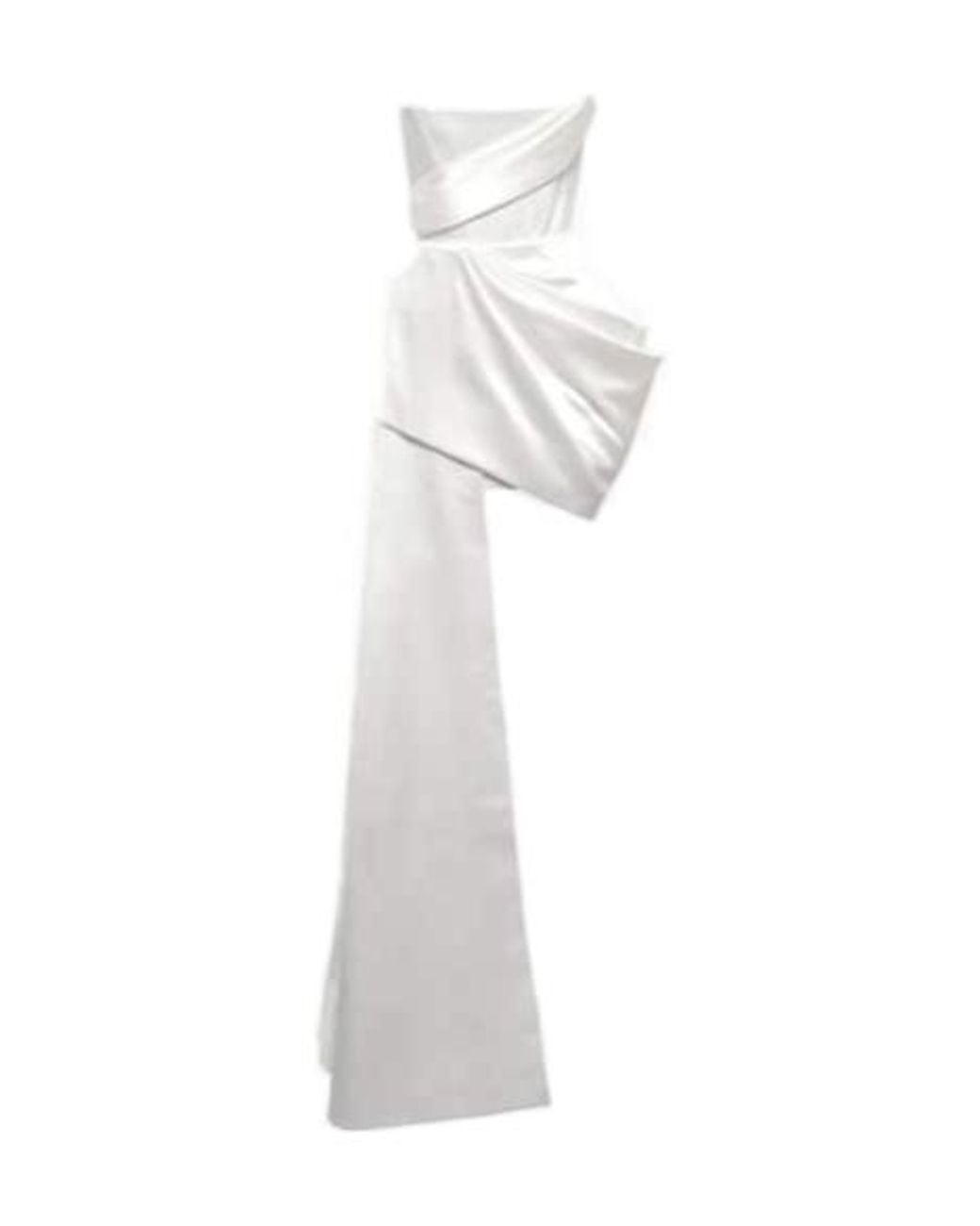 Alex Perry White Bridal Blair Satin Minidress