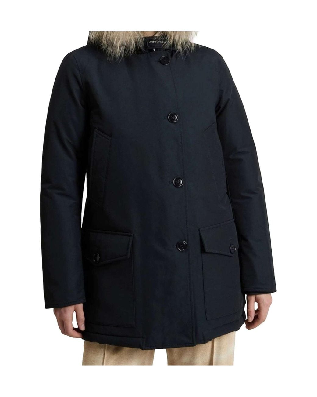 Woolrich Blue Arctic Hooded Parka Coat