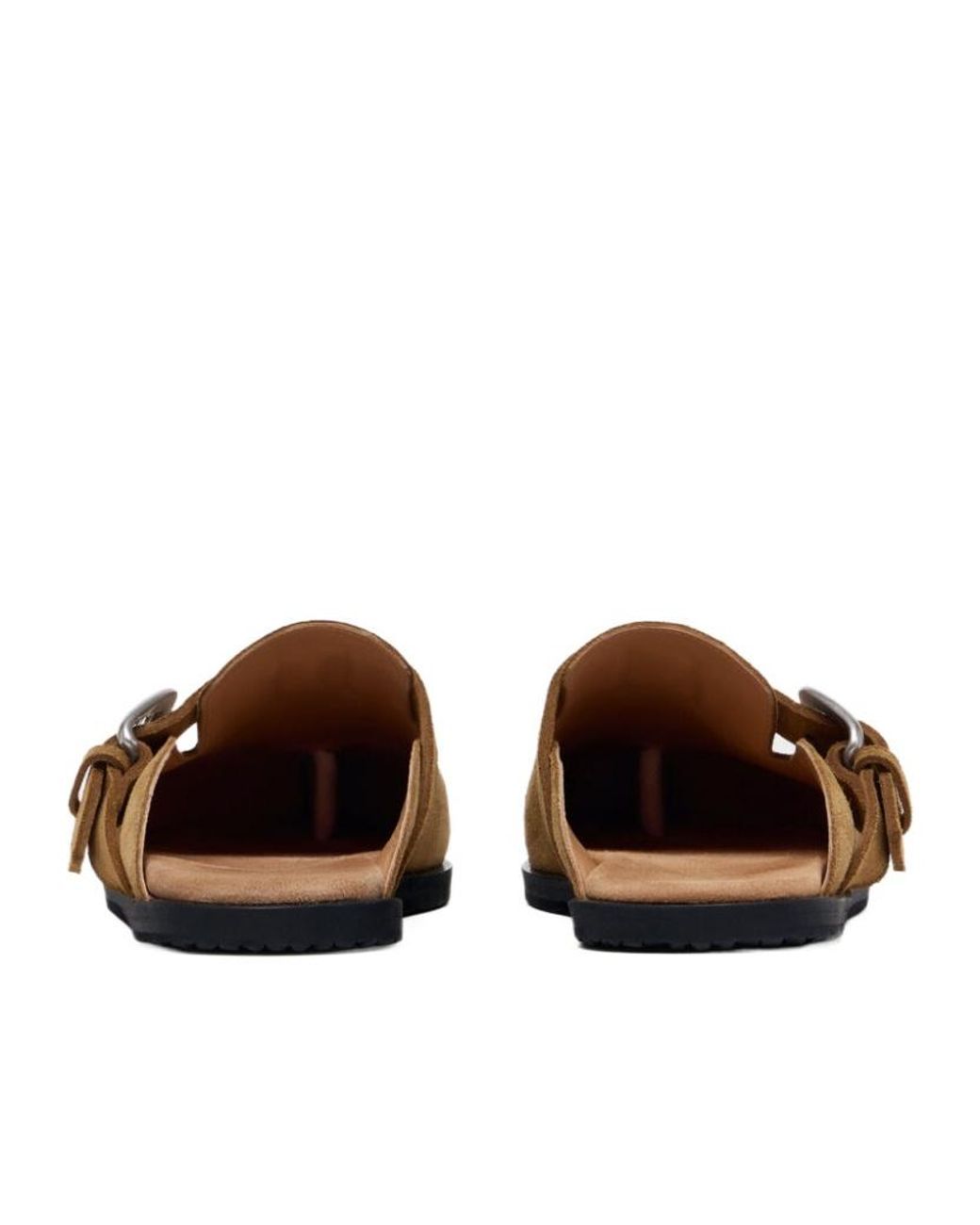 Maison Margiela Brown Buckled Tabi Mules