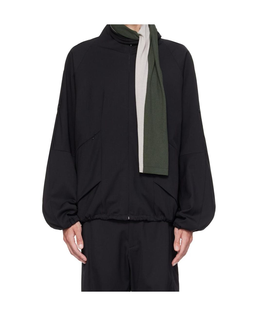Kiko Kostadinov Black Erdiko Funnel-Neck Jacket for men