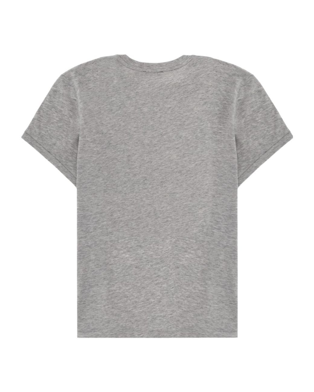 Polo Ralph Lauren Gray Logo Embroidered Crewneck T-Shirt
