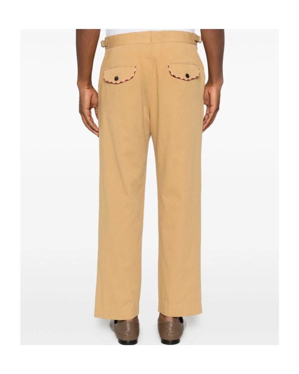 Bode Natural Feather Runner Embroidered Casual Pants for men