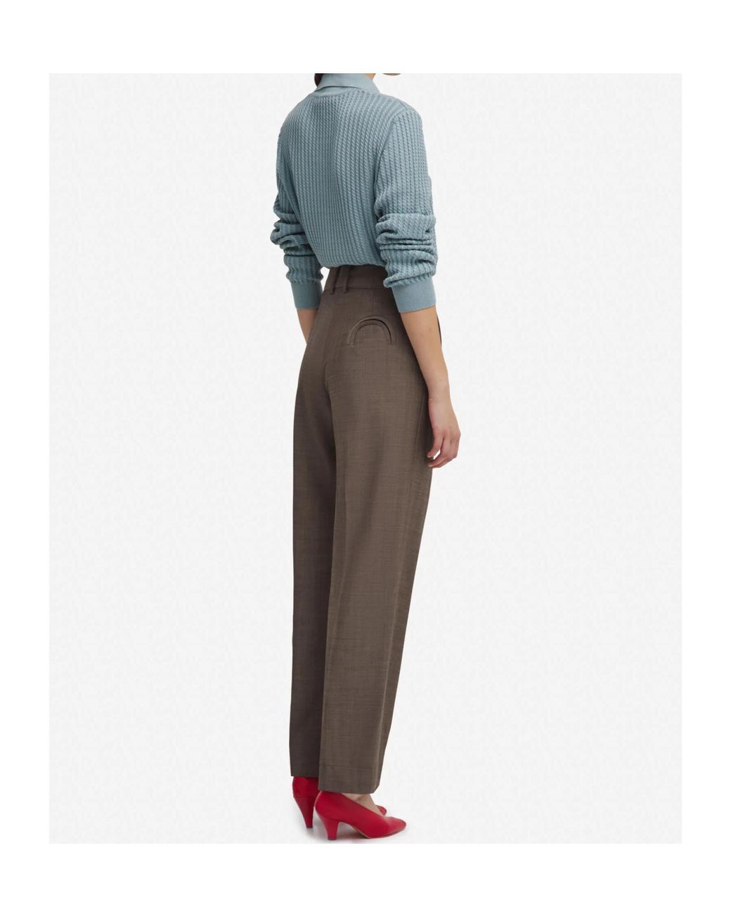 Blazé Milano Brown Straight-Leg Trousers